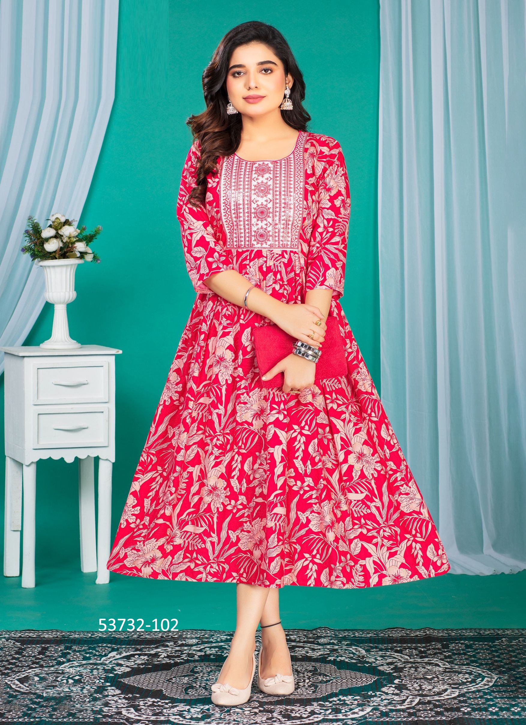 SAFAR - CATALOG # 53732 (SET OF 6 READYMADE KURTIS) SAFAR - CATALOG # 53732 (SET OF 6 READYMADE KURTIS)