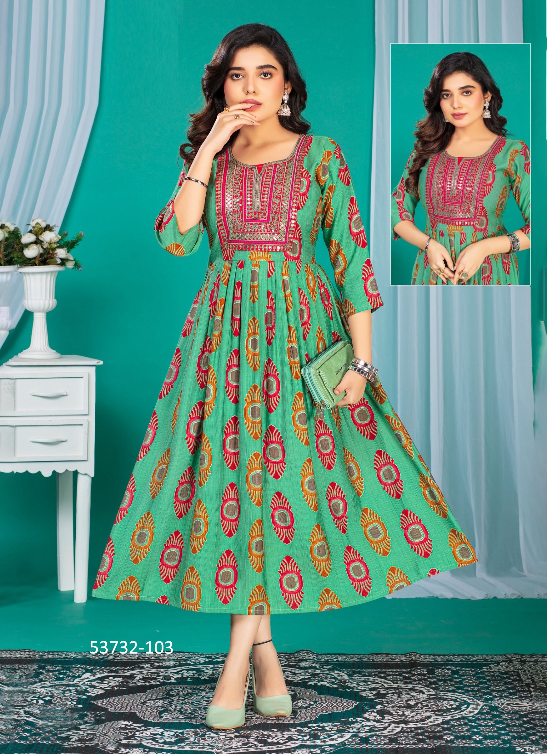 SAFAR - CATALOG # 53732 (SET OF 6 READYMADE KURTIS) SAFAR - CATALOG # 53732 (SET OF 6 READYMADE KURTIS)