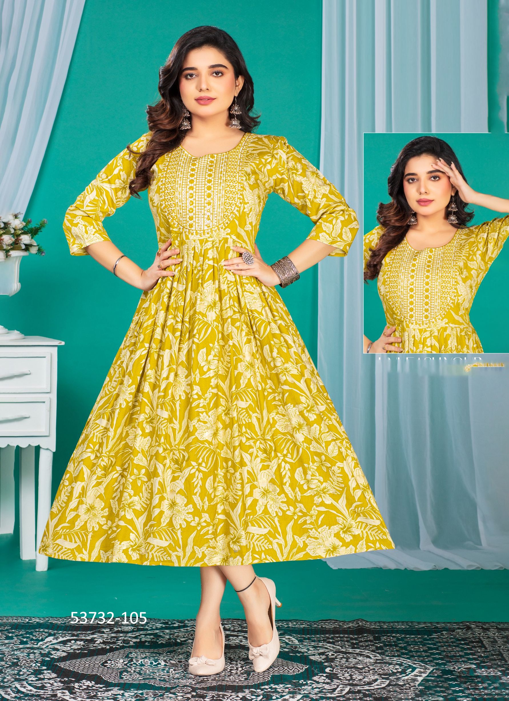 SAFAR - CATALOG # 53732 (SET OF 6 READYMADE KURTIS) SAFAR - CATALOG # 53732 (SET OF 6 READYMADE KURTIS)