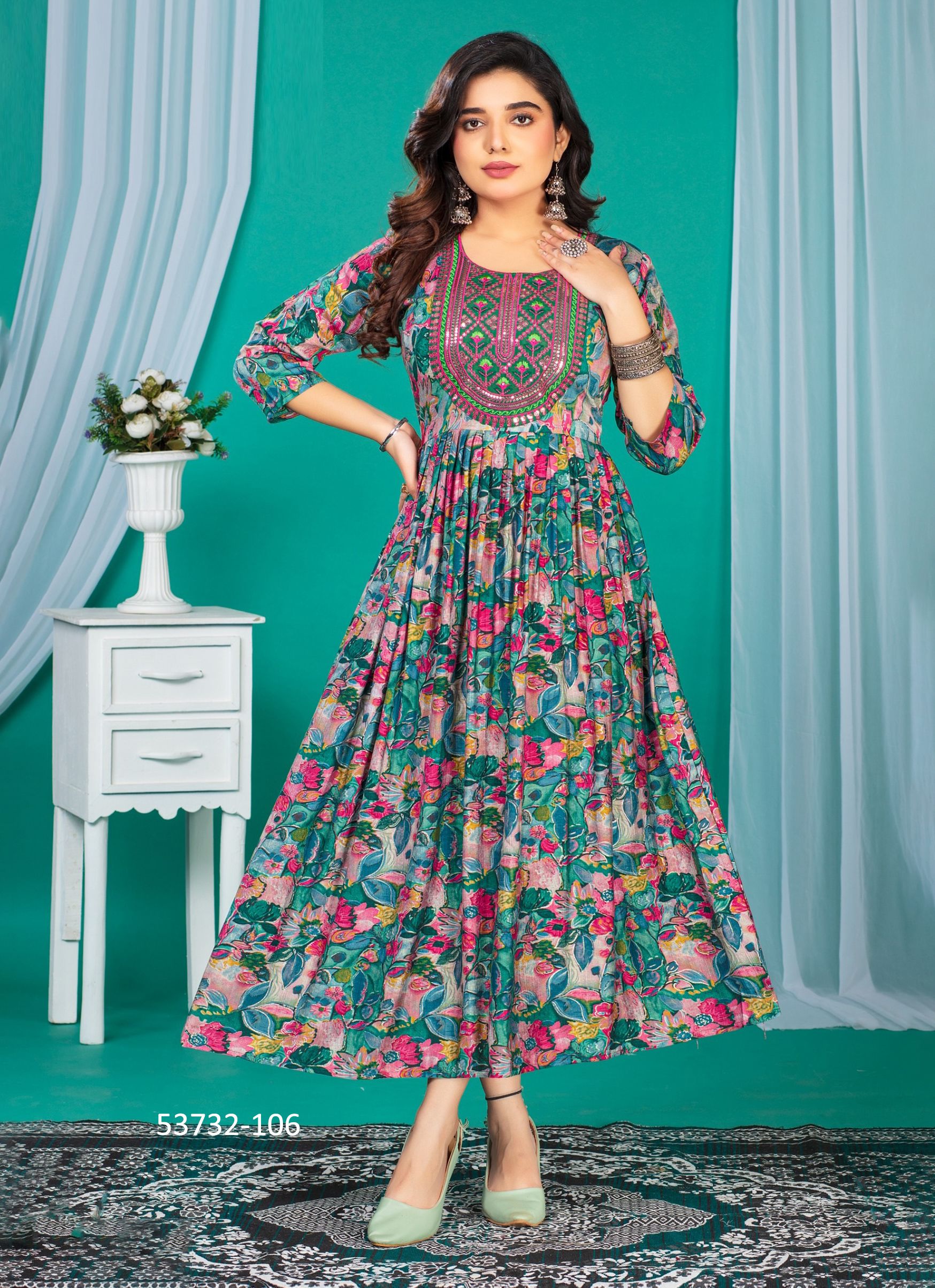 SAFAR - CATALOG # 53732 (SET OF 6 READYMADE KURTIS) SAFAR - CATALOG # 53732 (SET OF 6 READYMADE KURTIS)