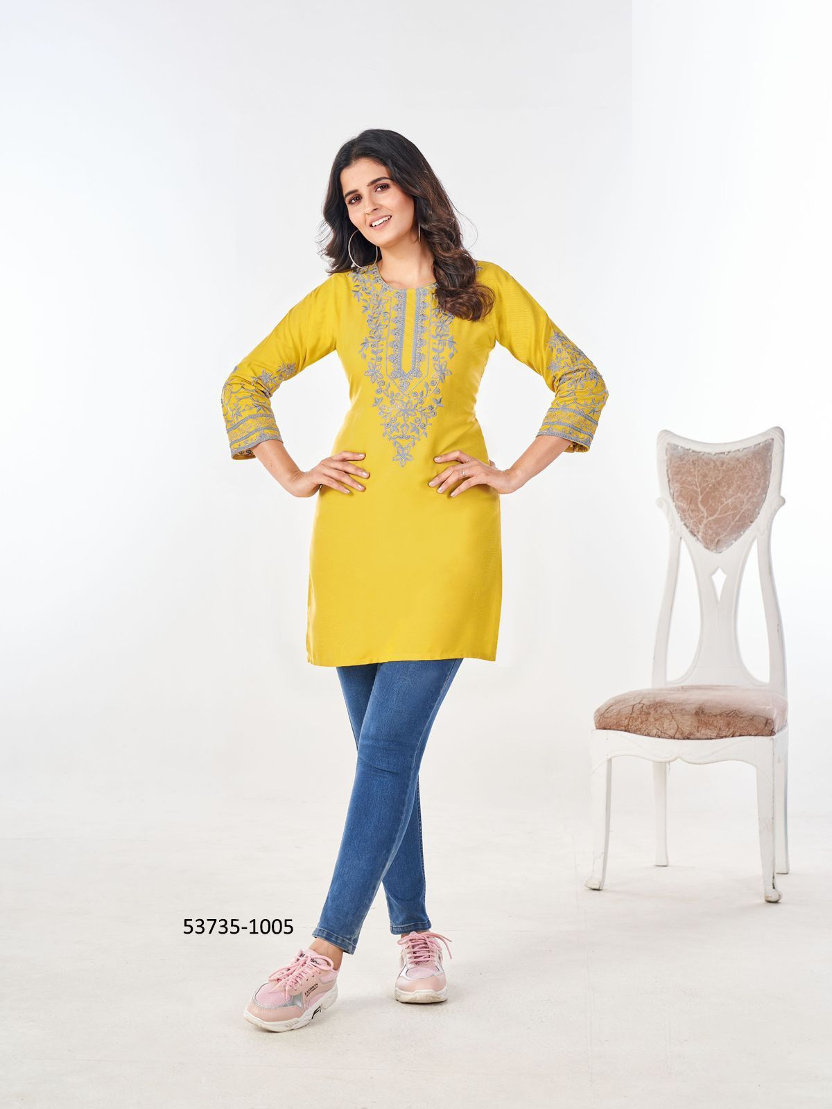GOSSIP - CATALOG # 53735 (SET OF 6 READYMADE KURTIS)