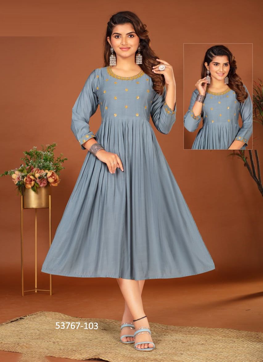 PRIYAL - CATALOG # 53767 (SET OF 6 READYMADE KURTIS)