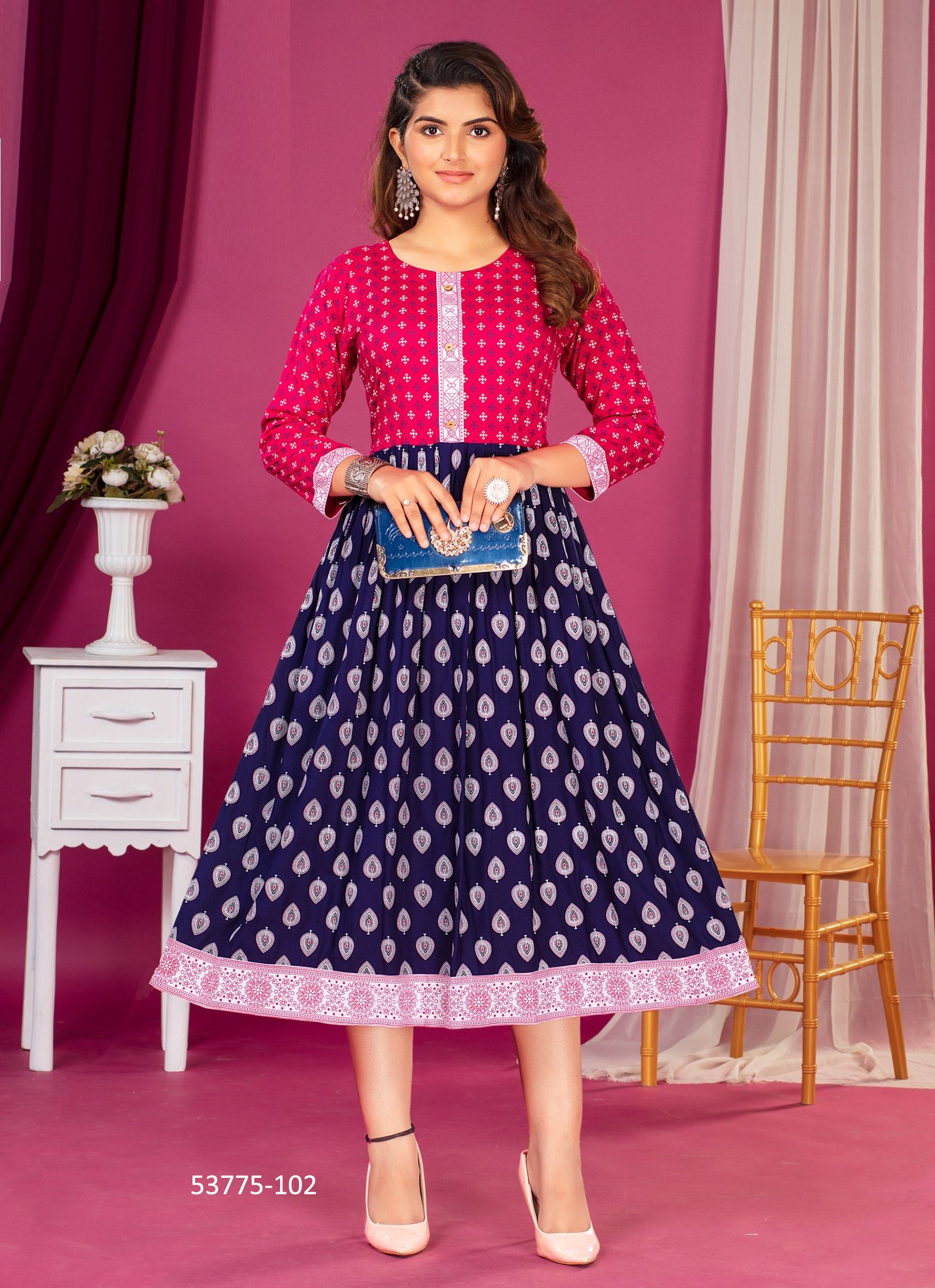 ANSHIMA - CATALOG # 53775 (SET OF 6 READYMADE KURTIS) ANSHIMA - CATALOG # 53775 (SET OF 6 READYMADE KURTIS)