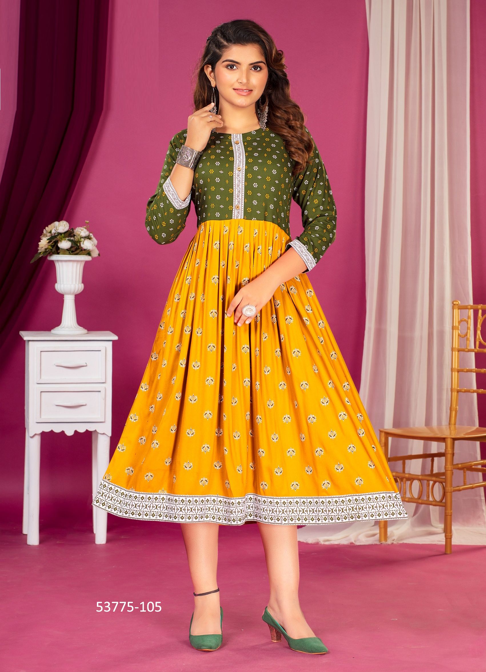 ANSHIMA - CATALOG # 53775 (SET OF 6 READYMADE KURTIS) ANSHIMA - CATALOG # 53775 (SET OF 6 READYMADE KURTIS)