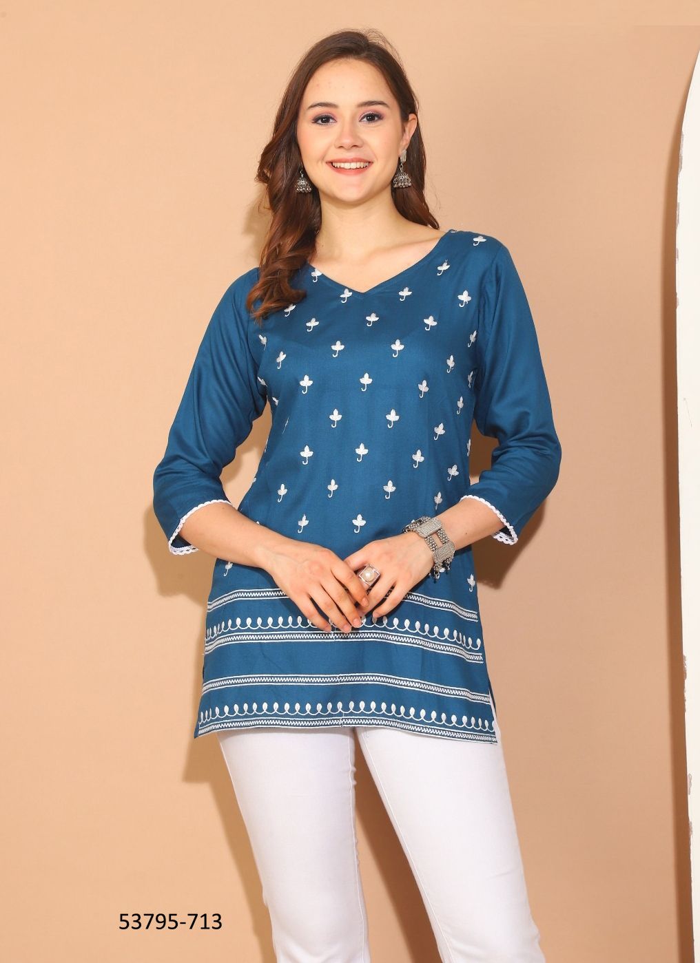 SAAMYA - CATALOG # 53795 (SET OF 5 READYMADE KURTIS) SAAMYA - CATALOG # 53795 (SET OF 5 READYMADE KURTIS)