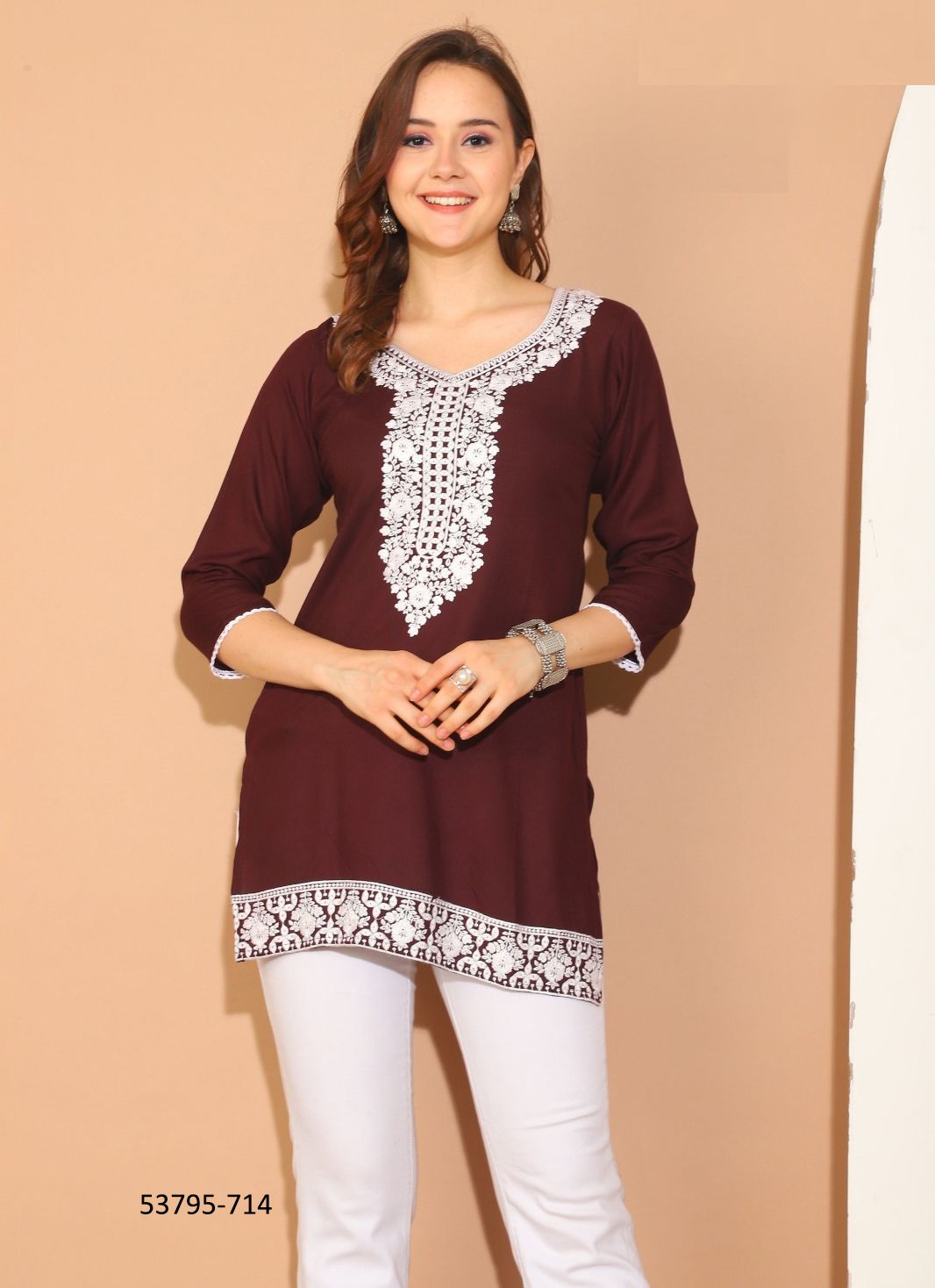 SAAMYA - CATALOG # 53795 (SET OF 5 READYMADE KURTIS) SAAMYA - CATALOG # 53795 (SET OF 5 READYMADE KURTIS)