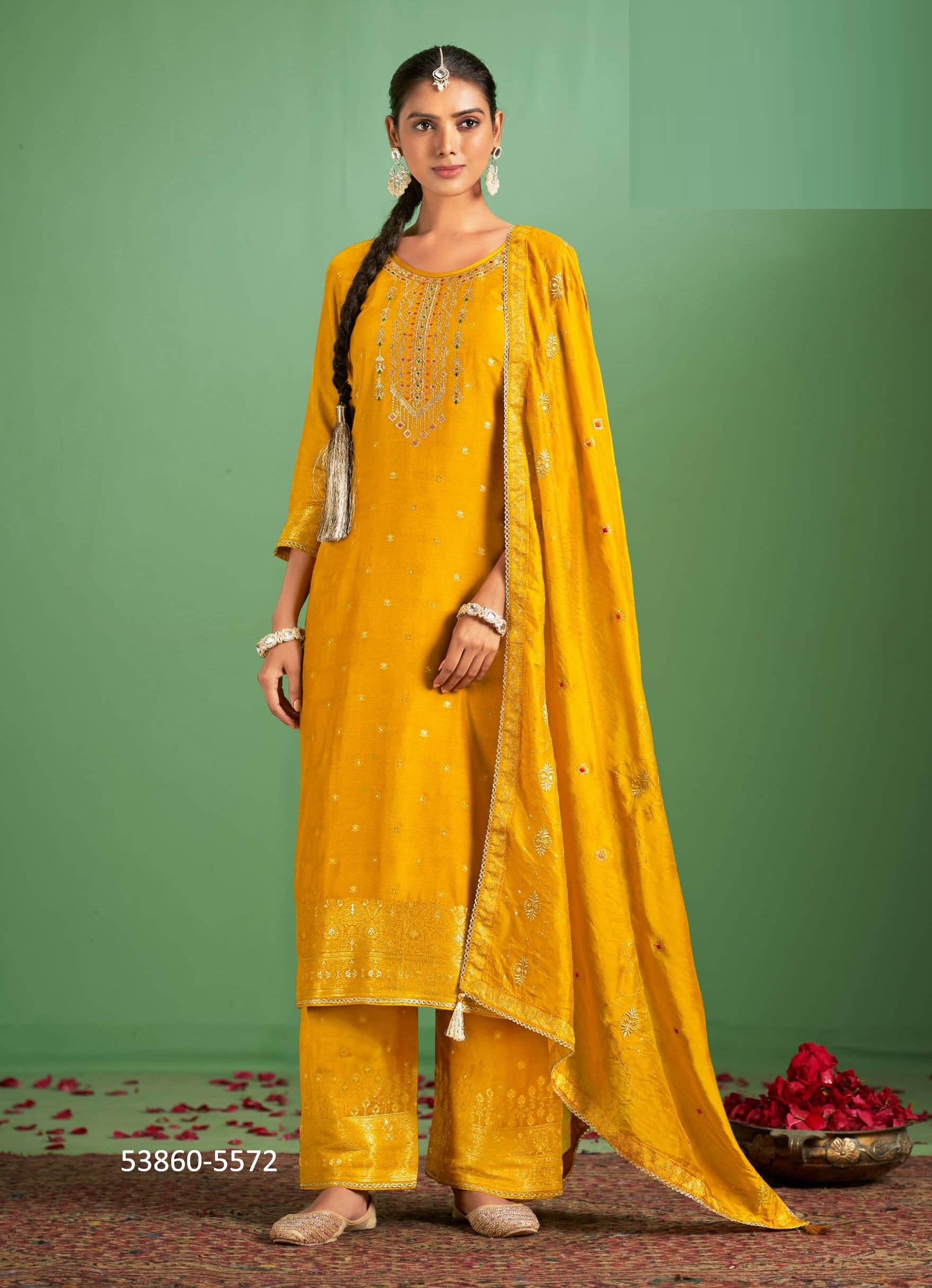 PURVA - CATALOG # 53860 (SET OF 4 READYMADE SUITS)