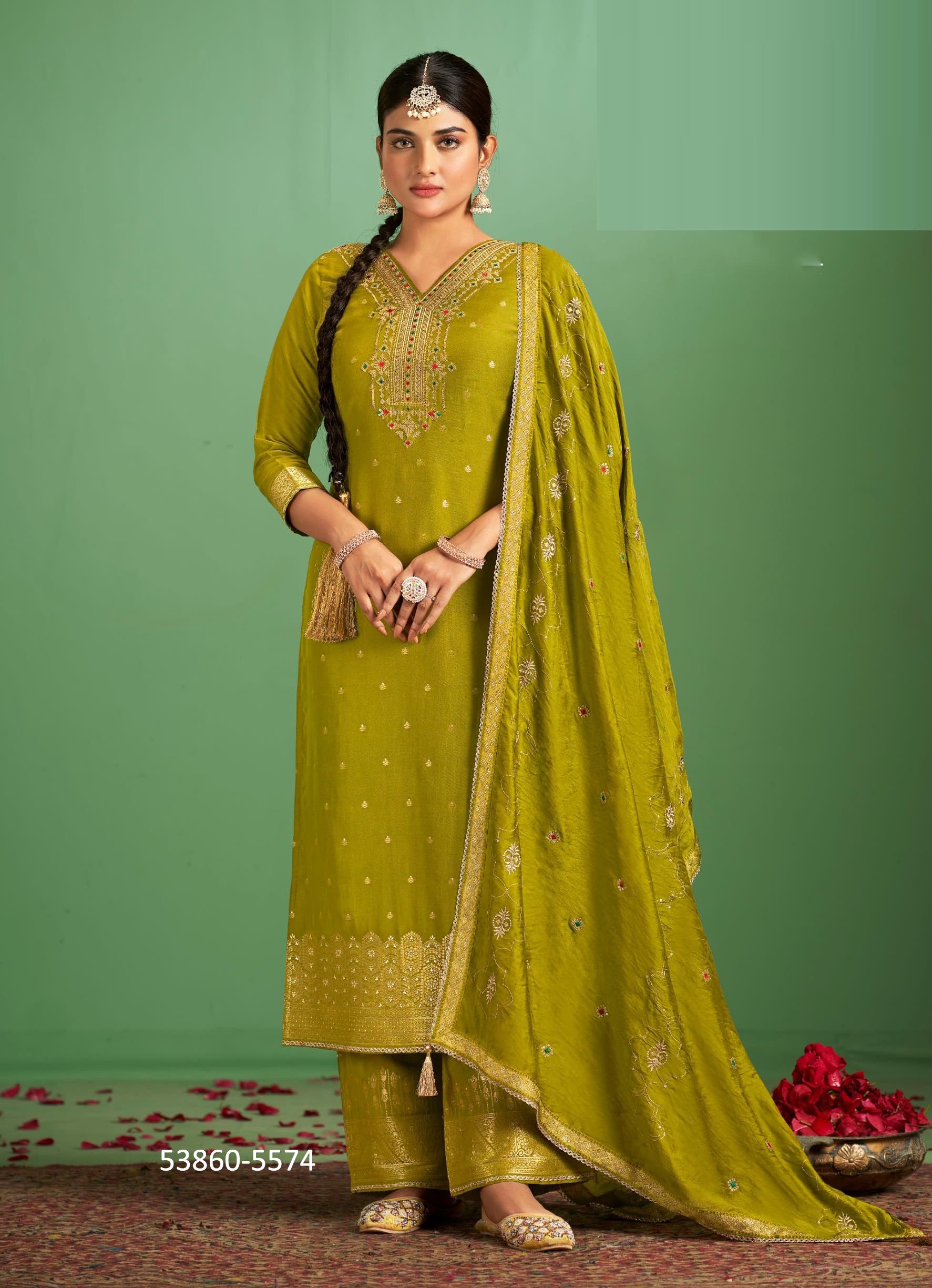 PURVA - CATALOG # 53860 (SET OF 4 READYMADE SUITS)