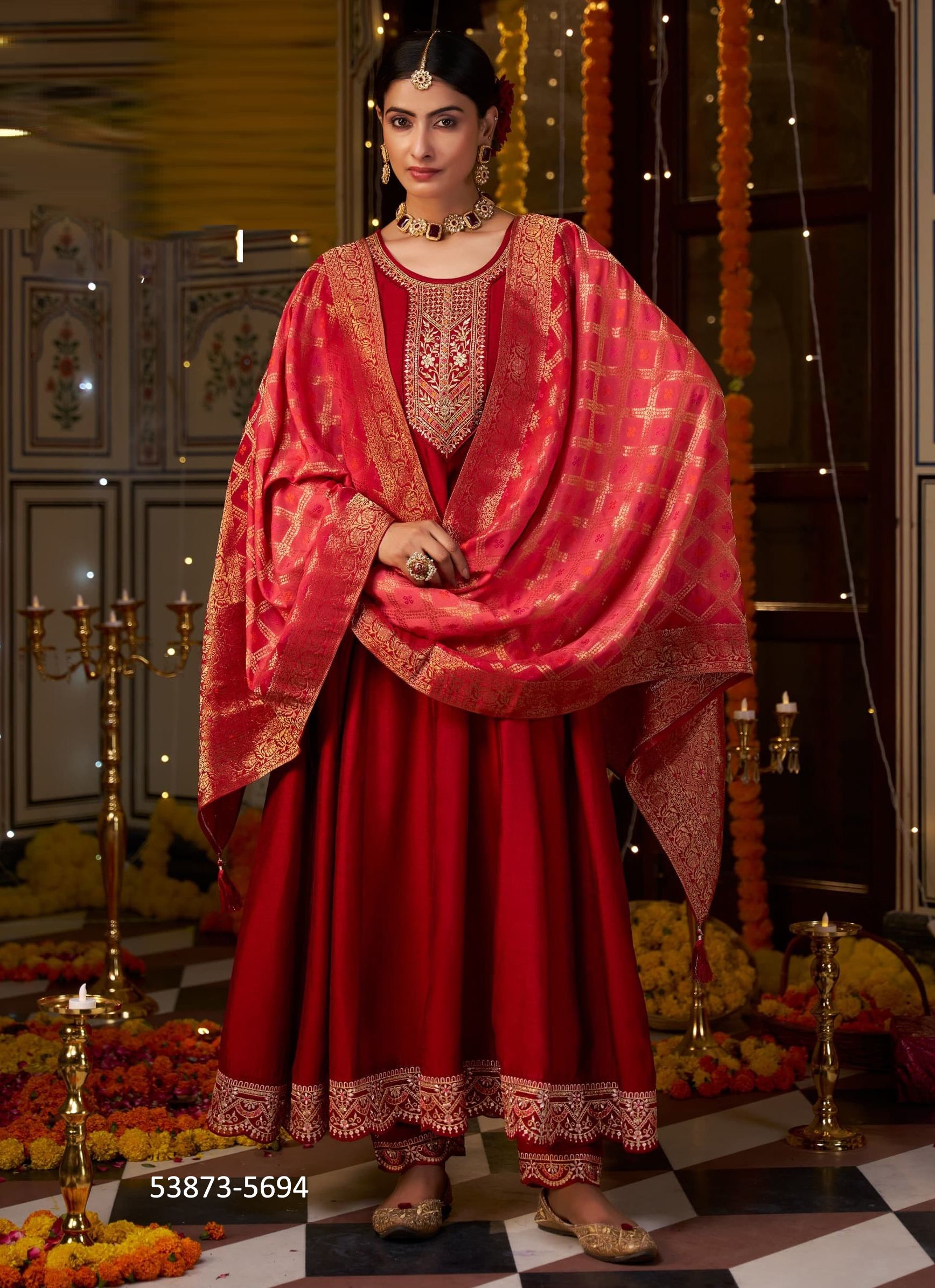 GUNJAN 2 - CATALOG # 53873 (SET OF 6 READYMADE SUITS) GUNJAN 2 - CATALOG # 53873 (SET OF 6 READYMADE SUITS)