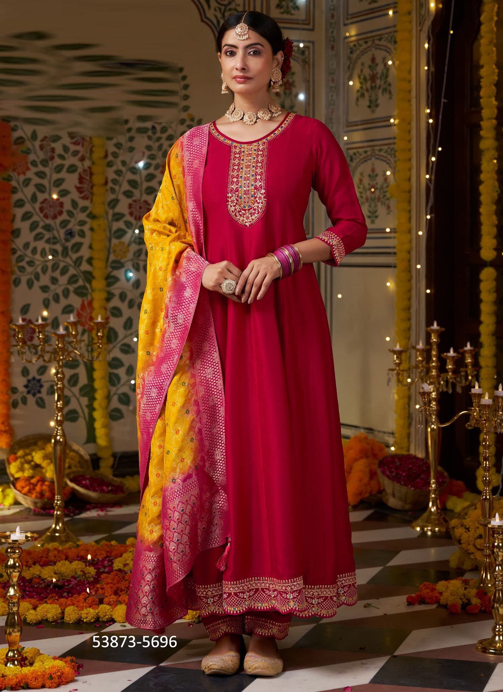 GUNJAN 2 - CATALOG # 53873 (SET OF 6 READYMADE SUITS) GUNJAN 2 - CATALOG # 53873 (SET OF 6 READYMADE SUITS)