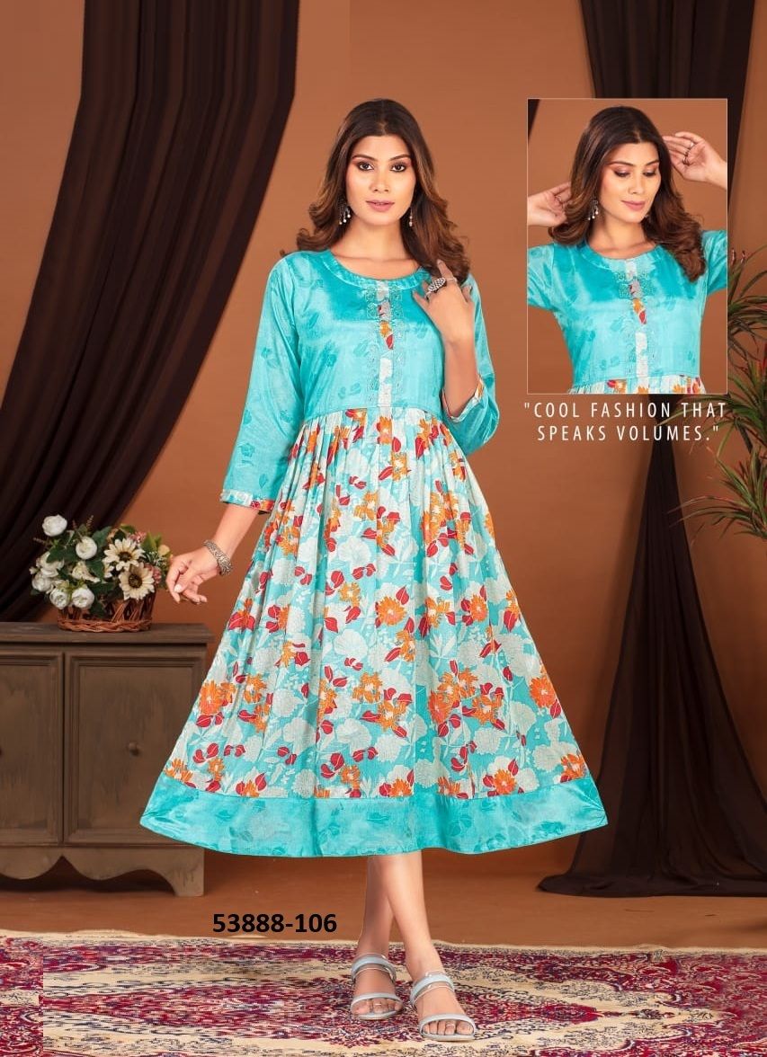 VAAMA - CATALOG # 53888 (SET OF 6 READYMADE KURTIS)