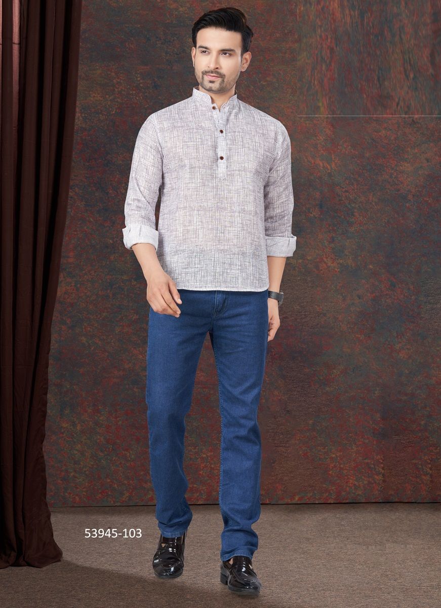 SHORT KURTA 2 - CATALOG # 53945 (SET OF 8 MEN'S WEAR)