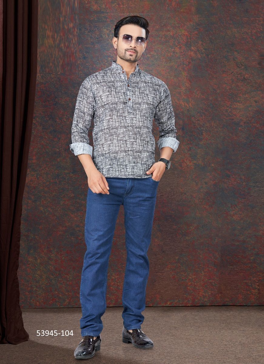SHORT KURTA 2 - CATALOG # 53945 (SET OF 8 MEN'S WEAR)