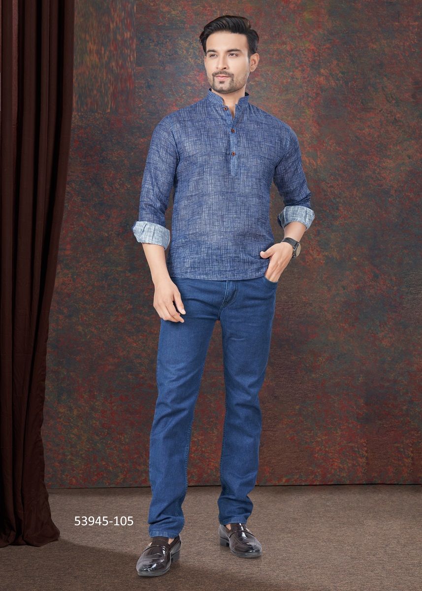 SHORT KURTA 2 - CATALOG # 53945 (SET OF 8 MEN'S WEAR)