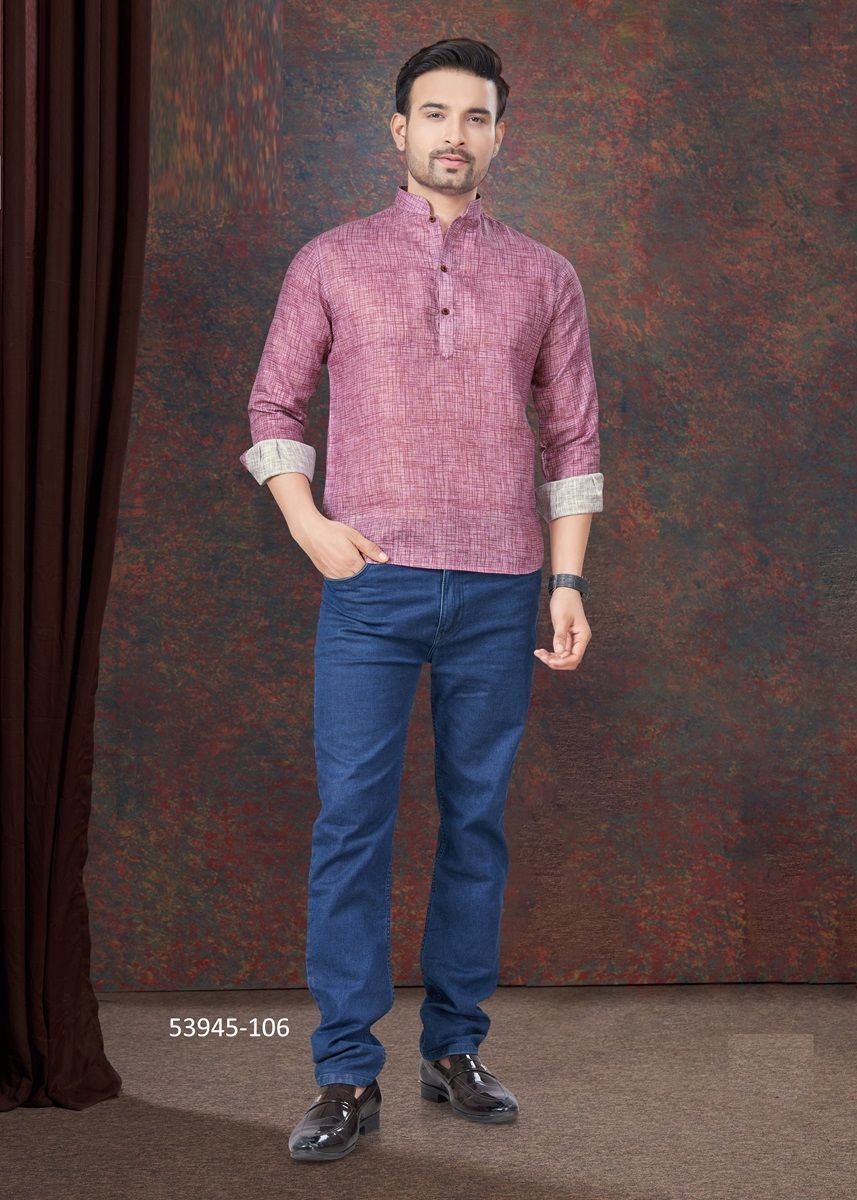 SHORT KURTA 2 - CATALOG # 53945 (SET OF 8 MEN'S WEAR)