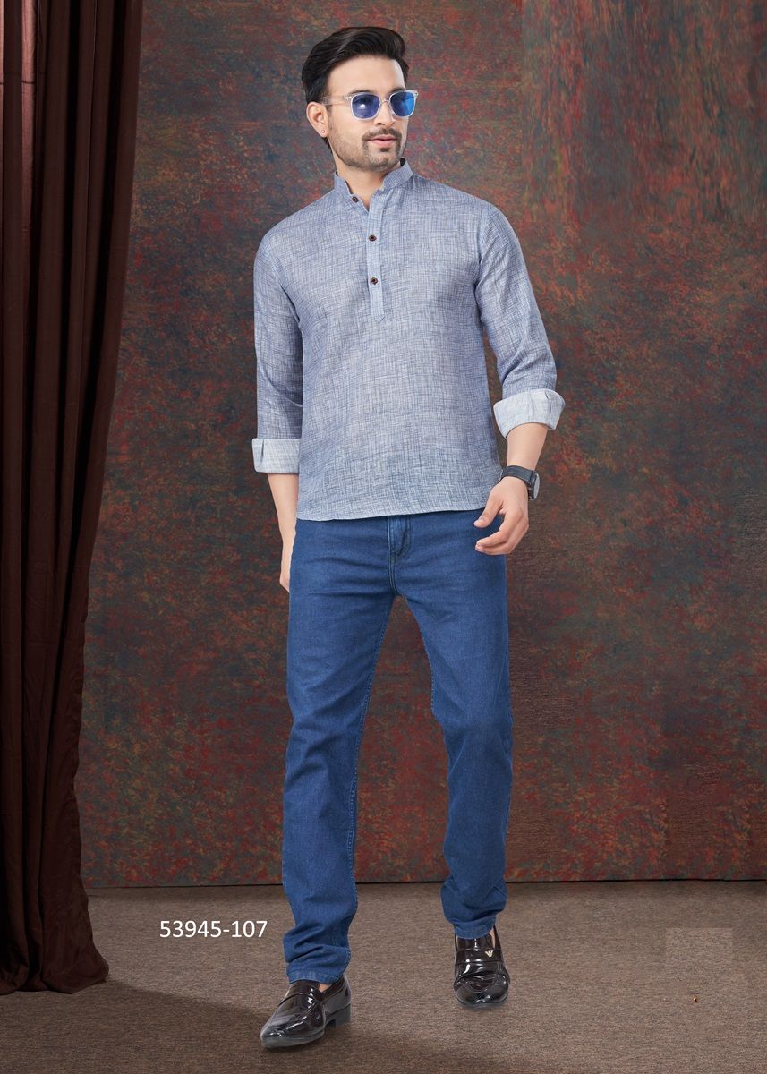 SHORT KURTA 2 - CATALOG # 53945 (SET OF 8 MEN'S WEAR)