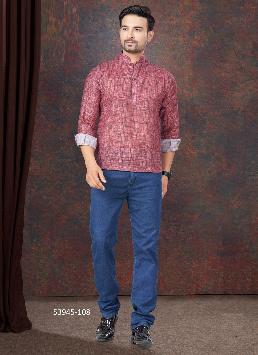 SHORT KURTA 2 - CATALOG # 53945 (SET OF 8 MEN'S WEAR)