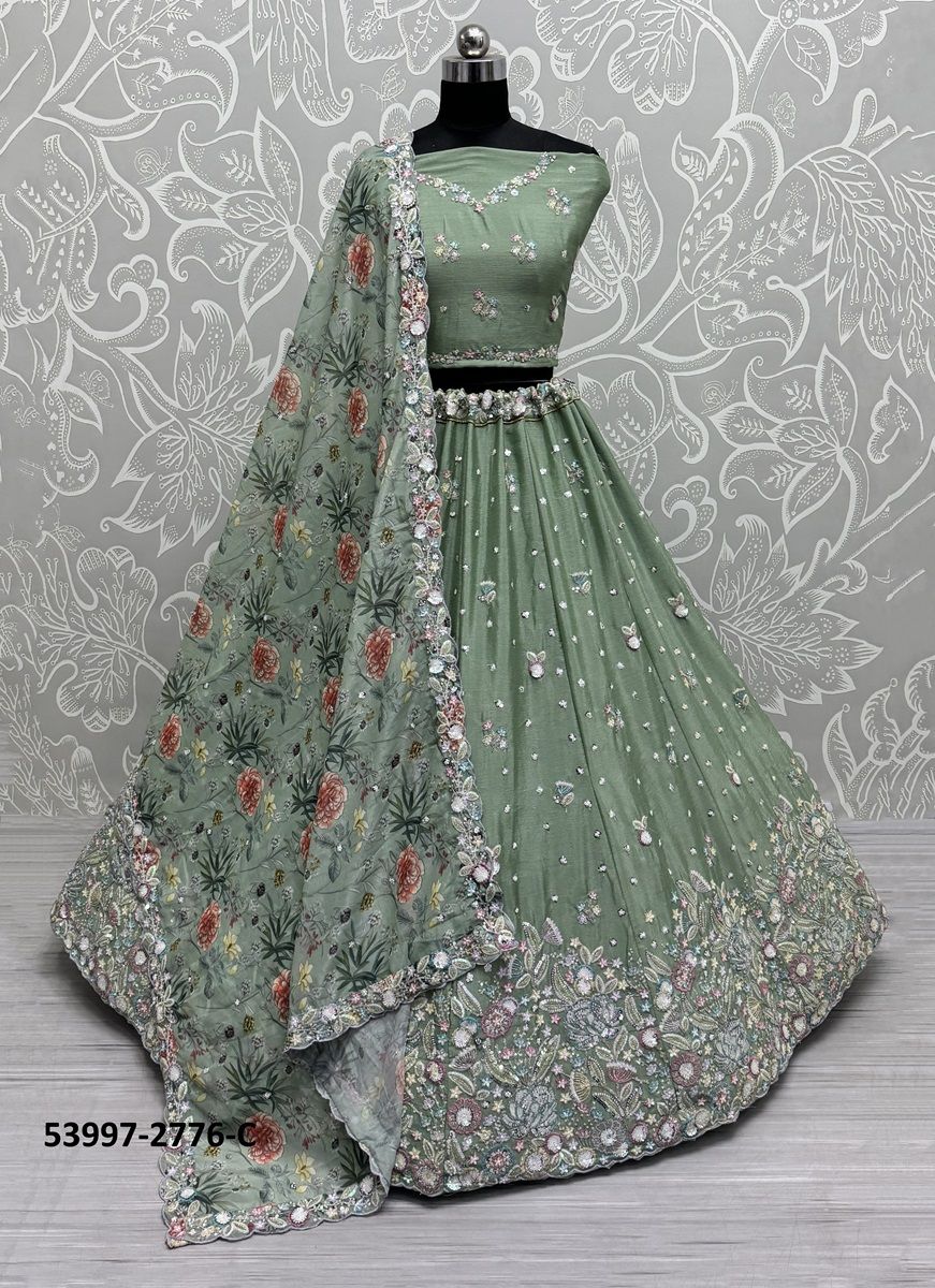 SERIES 2776-2781 - CATALOG # 53997 (SET OF 12 LEHENGAS (SEMI-STITCHED))