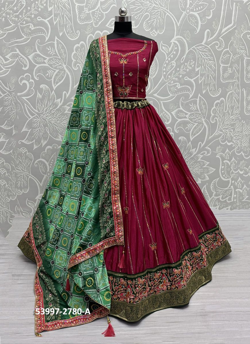 SERIES 2776-2781 - CATALOG # 53997 (SET OF 12 LEHENGAS (SEMI-STITCHED))