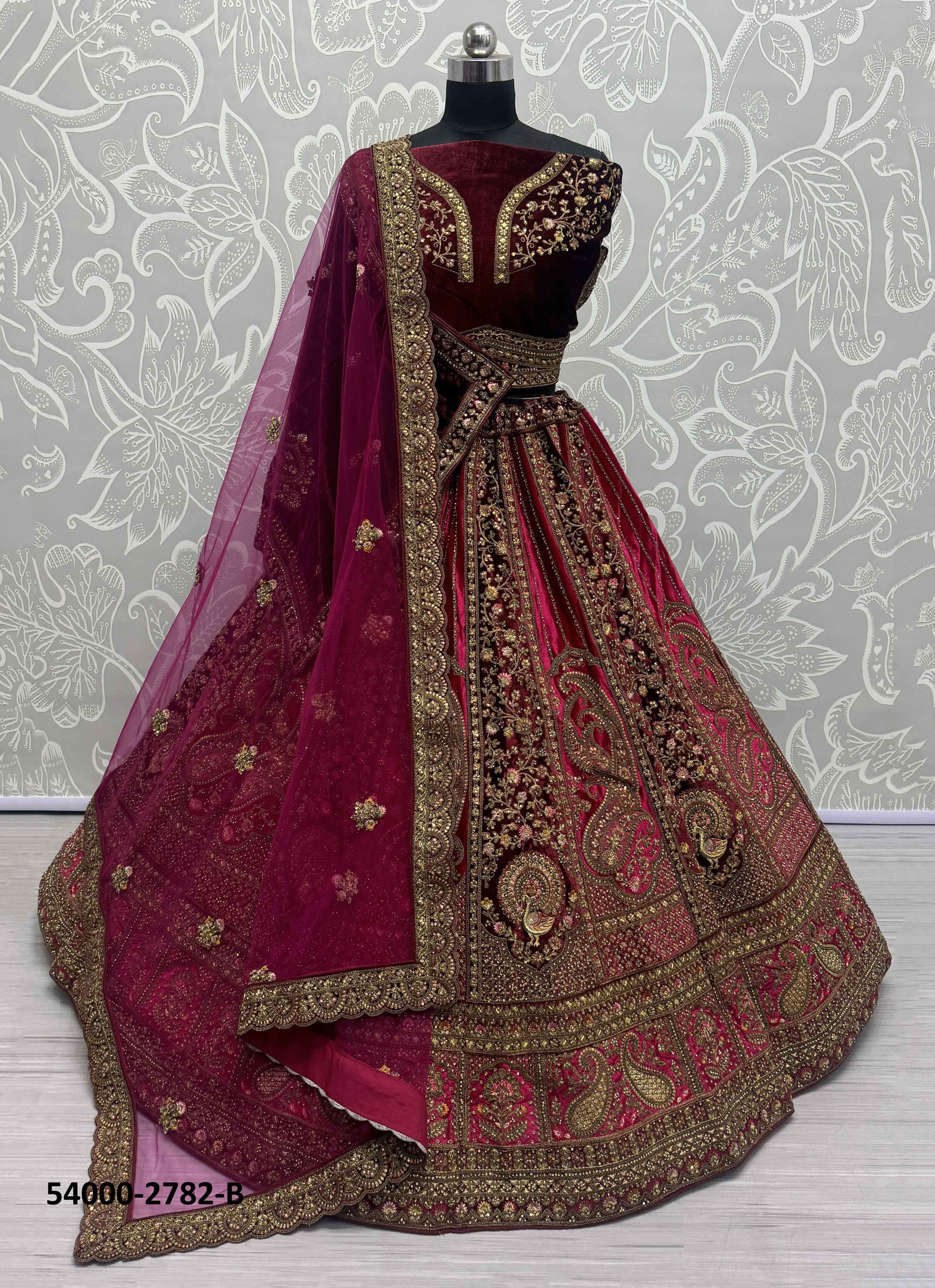 SERIES 2782-2789 - CATALOG # 54000 (SET OF 12 LEHENGAS (SEMI-STITCHED))