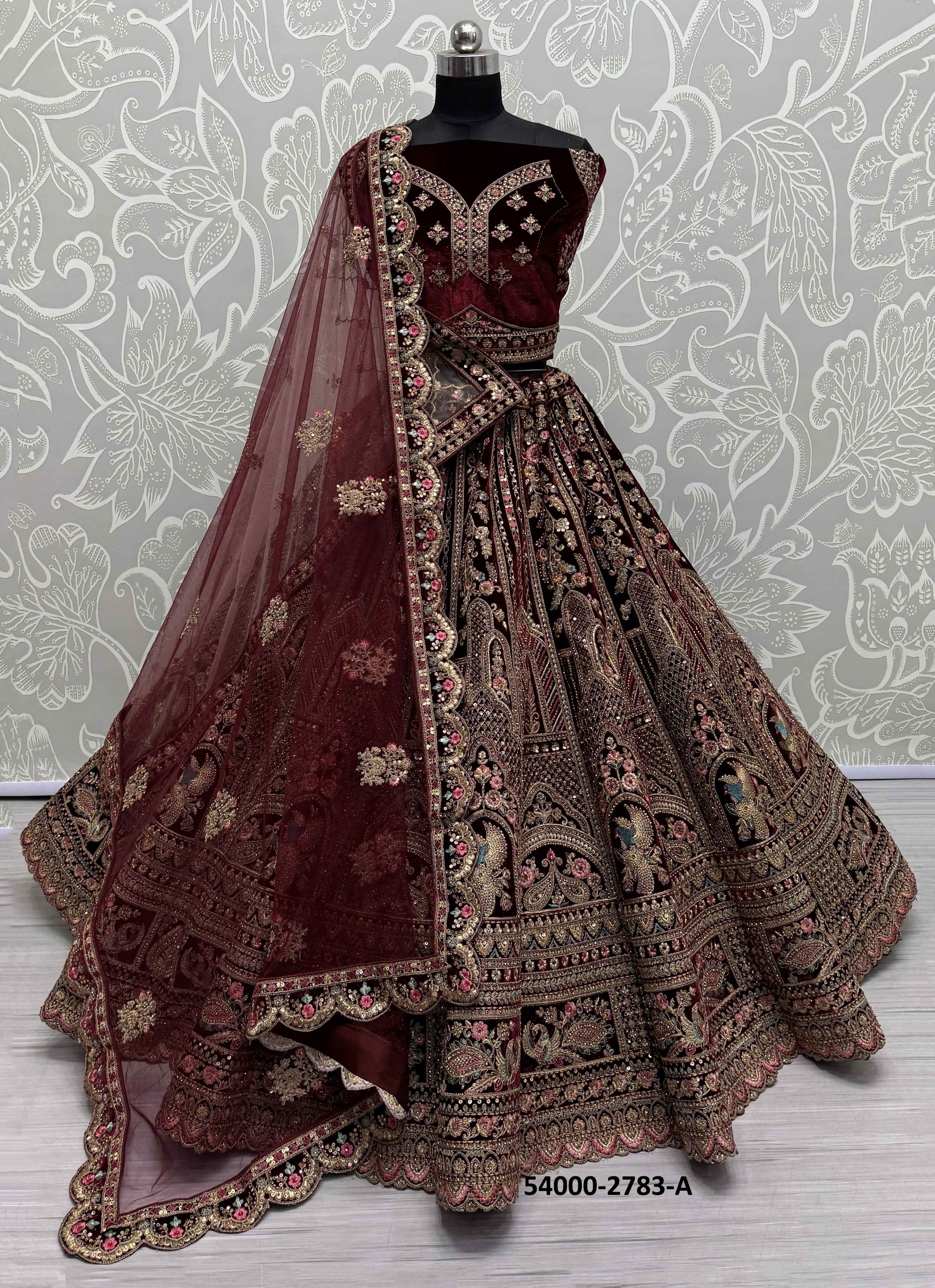 SERIES 2782-2789 - CATALOG # 54000 (SET OF 12 LEHENGAS (SEMI-STITCHED))