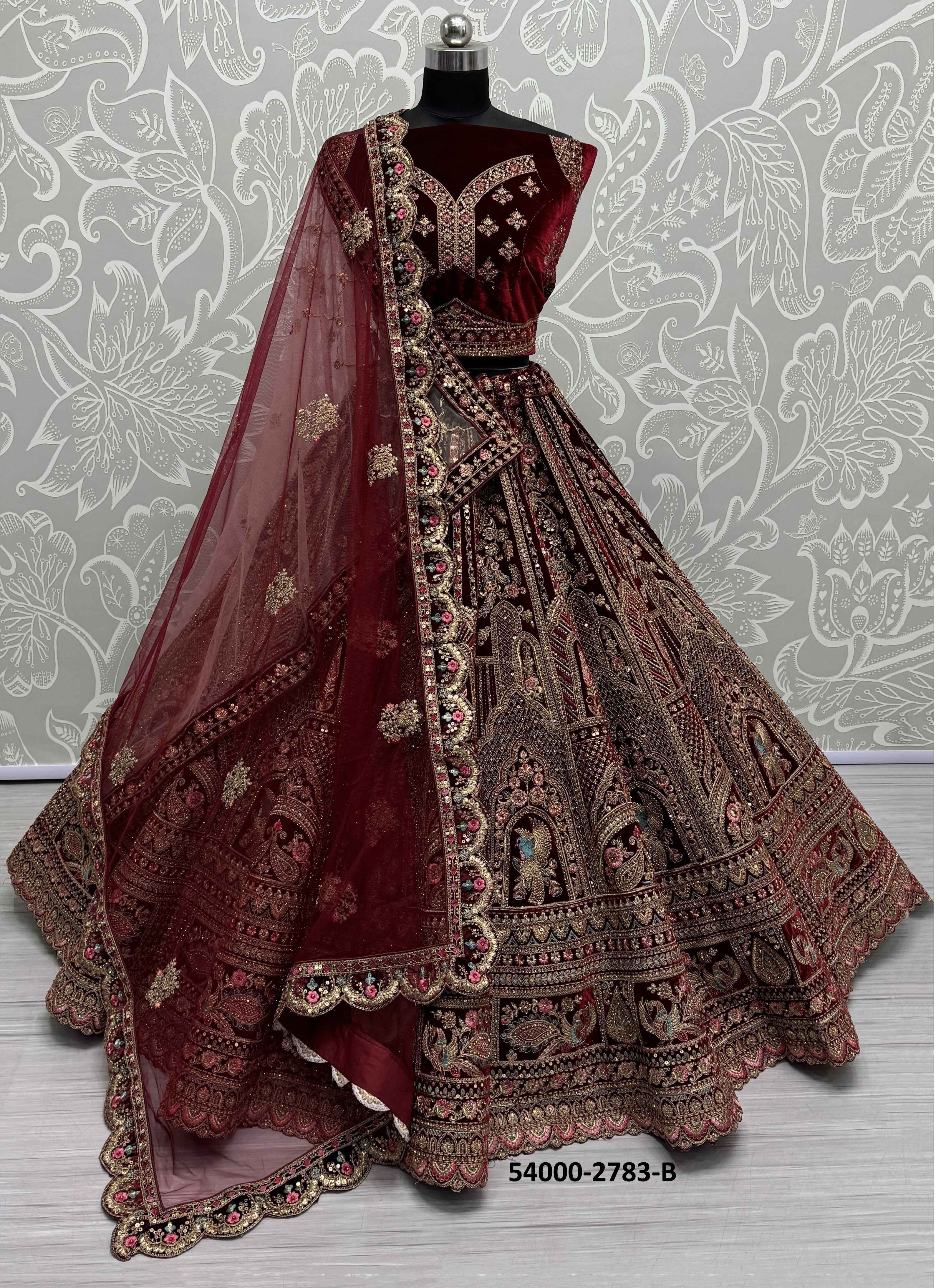 SERIES 2782-2789 - CATALOG # 54000 (SET OF 12 LEHENGAS (SEMI-STITCHED))