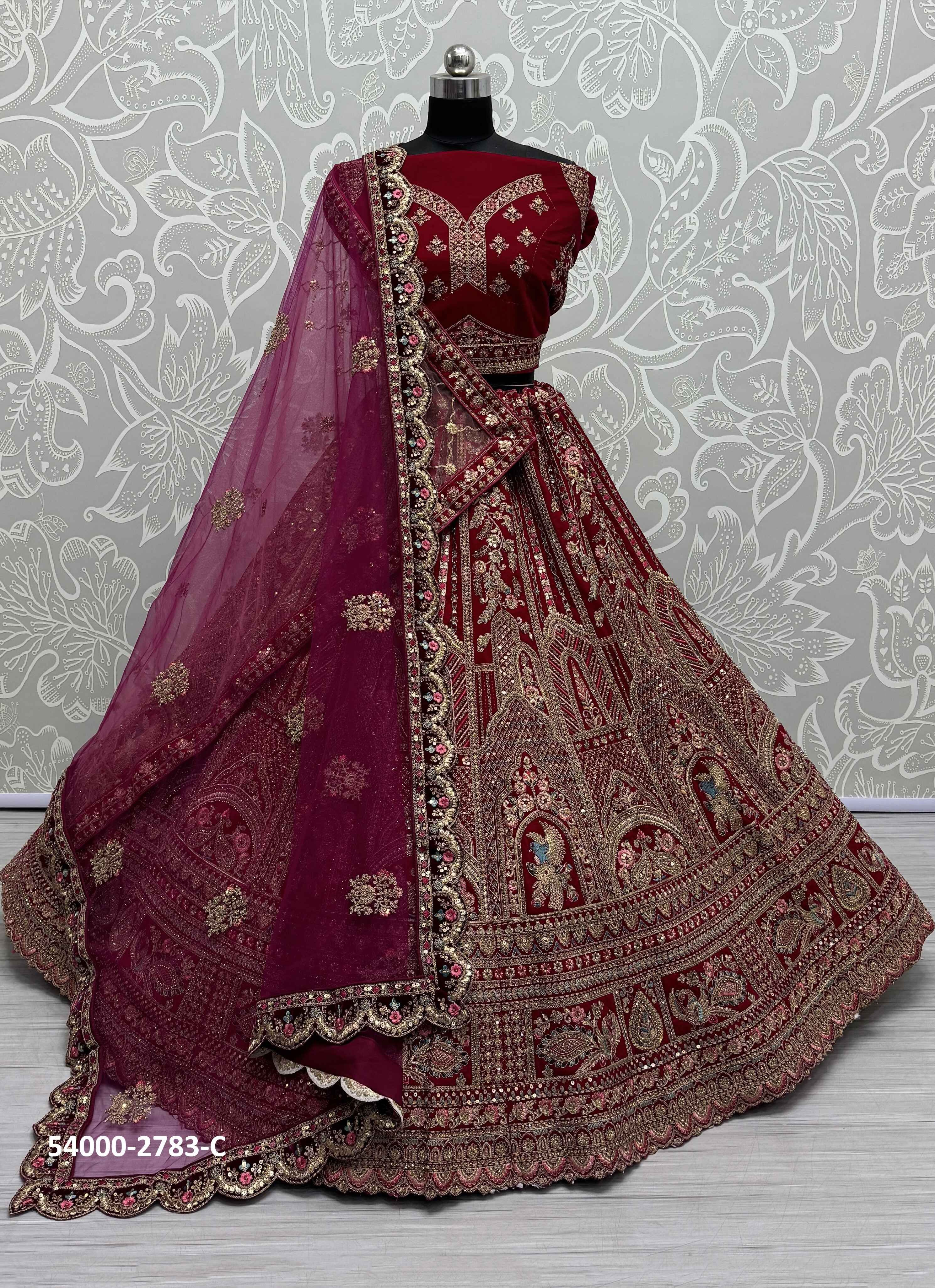 SERIES 2782-2789 - CATALOG # 54000 (SET OF 12 LEHENGAS (SEMI-STITCHED))