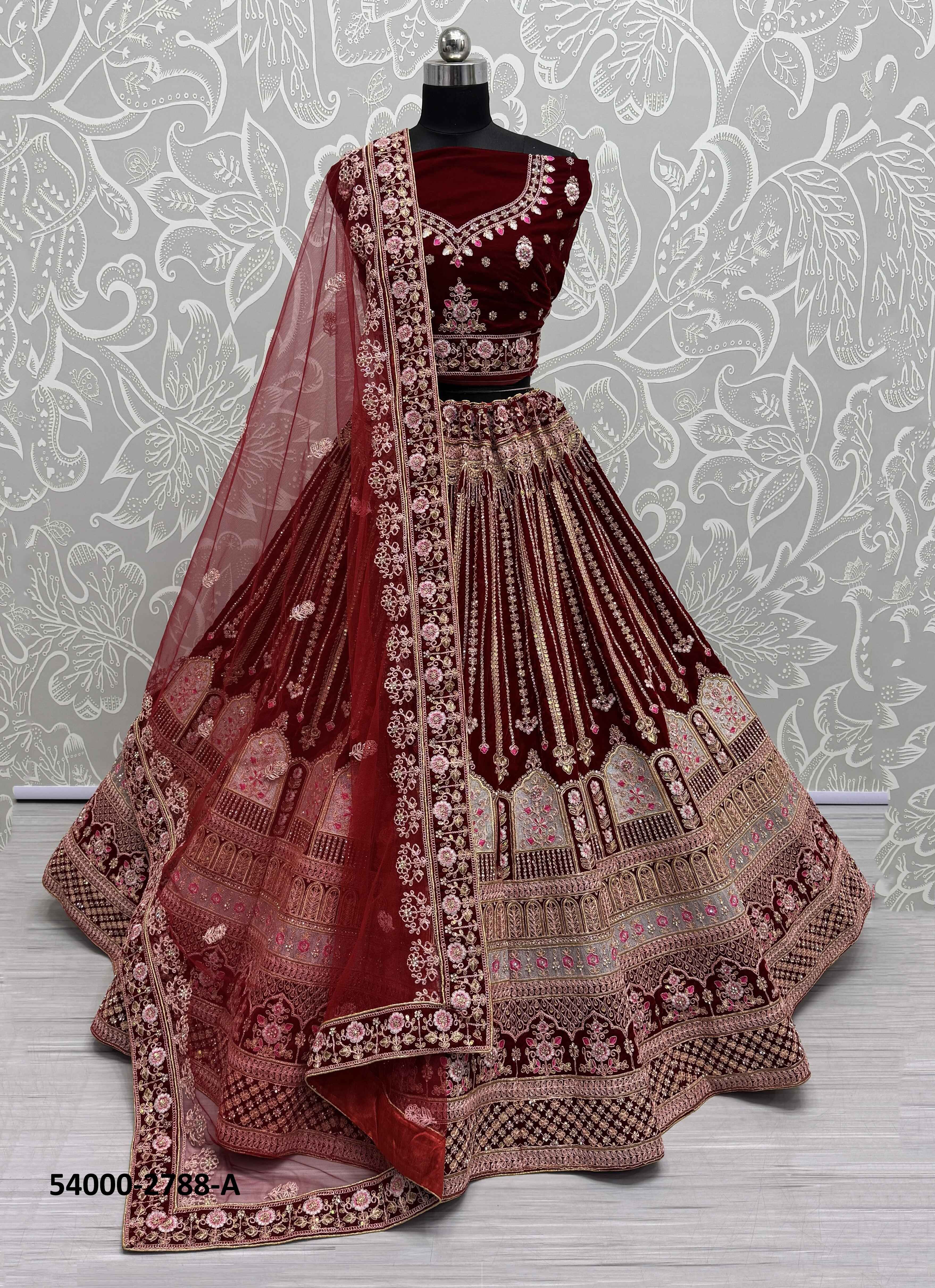 SERIES 2782-2789 - CATALOG # 54000 (SET OF 12 LEHENGAS (SEMI-STITCHED))