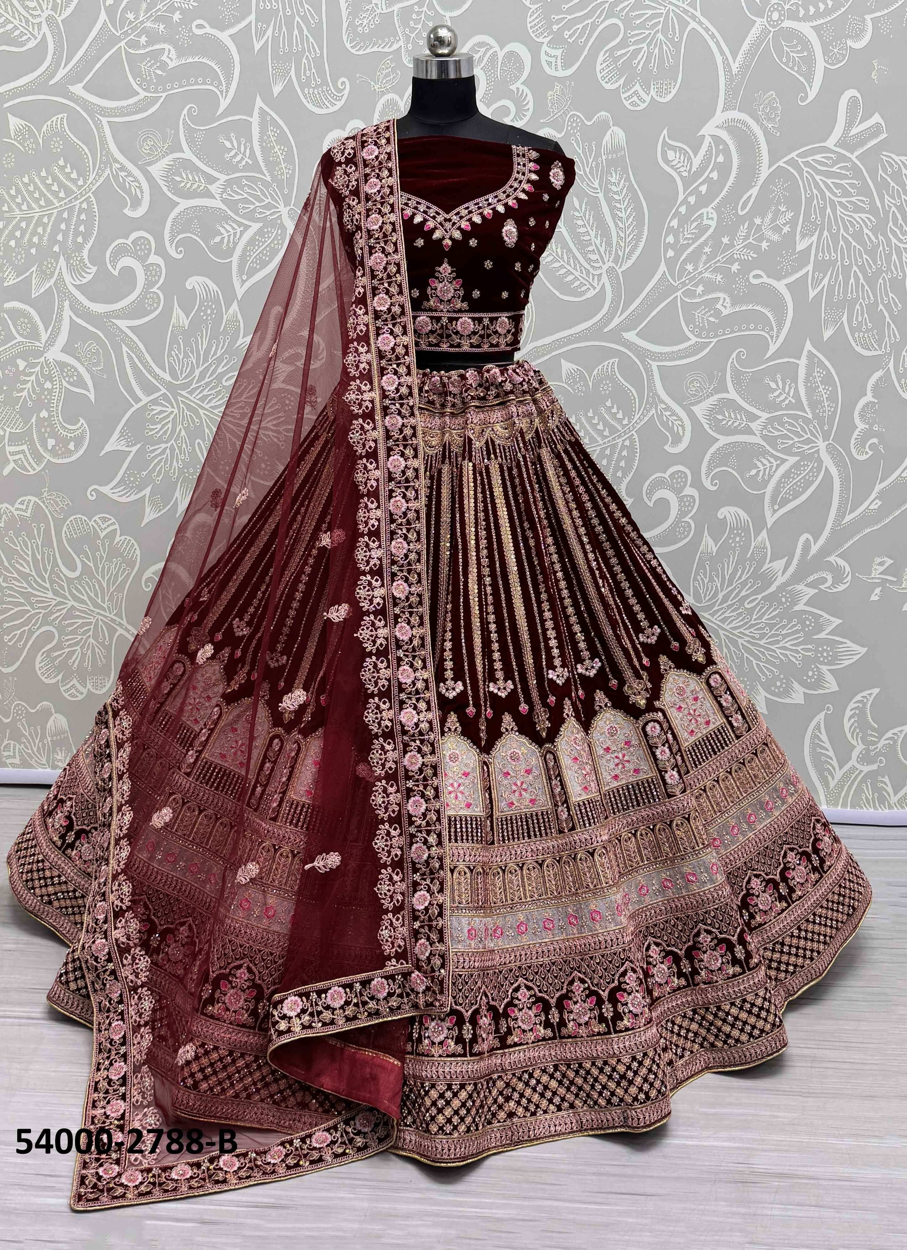 SERIES 2782-2789 - CATALOG # 54000 (SET OF 12 LEHENGAS (SEMI-STITCHED))