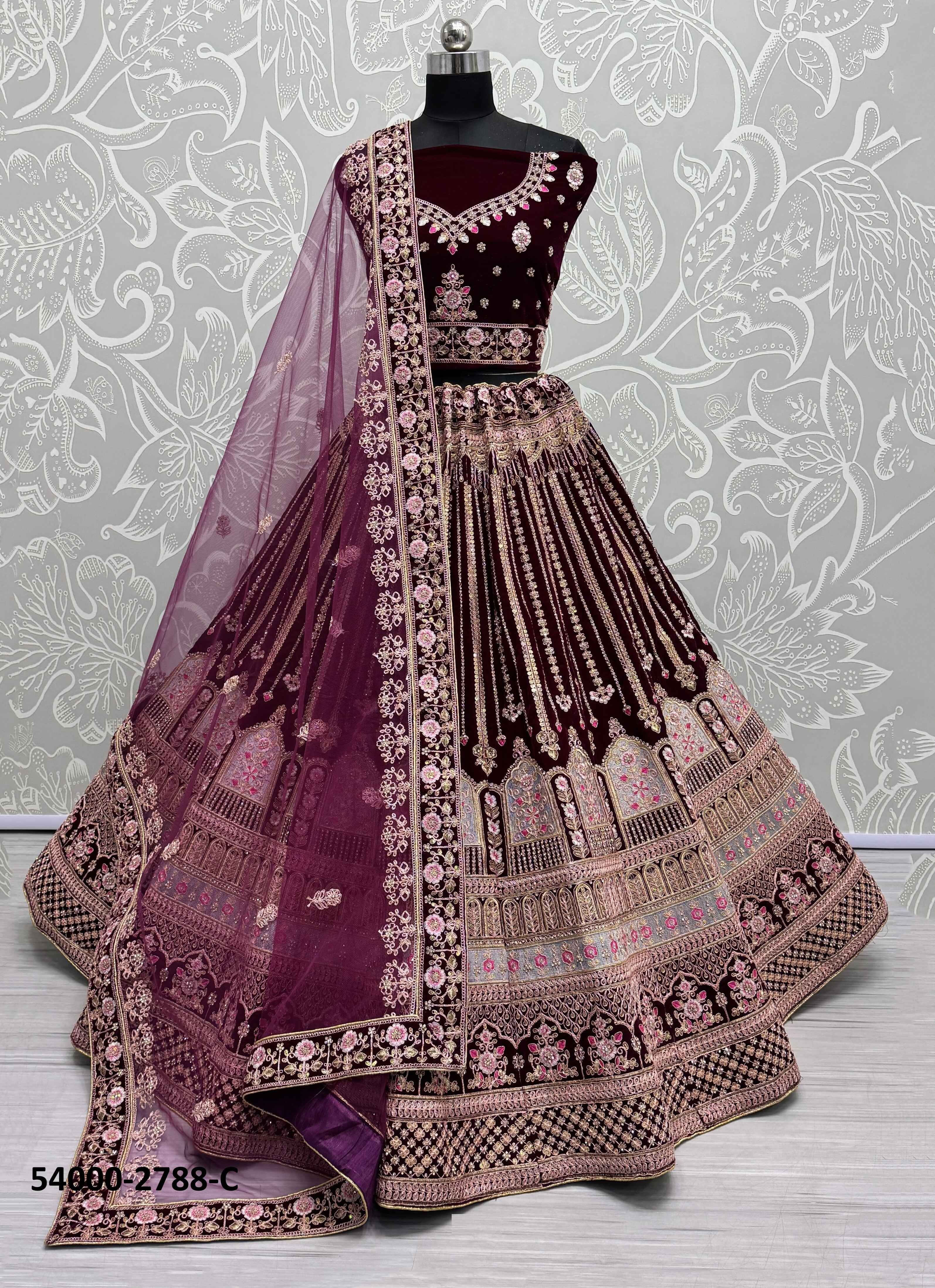 SERIES 2782-2789 - CATALOG # 54000 (SET OF 12 LEHENGAS (SEMI-STITCHED))