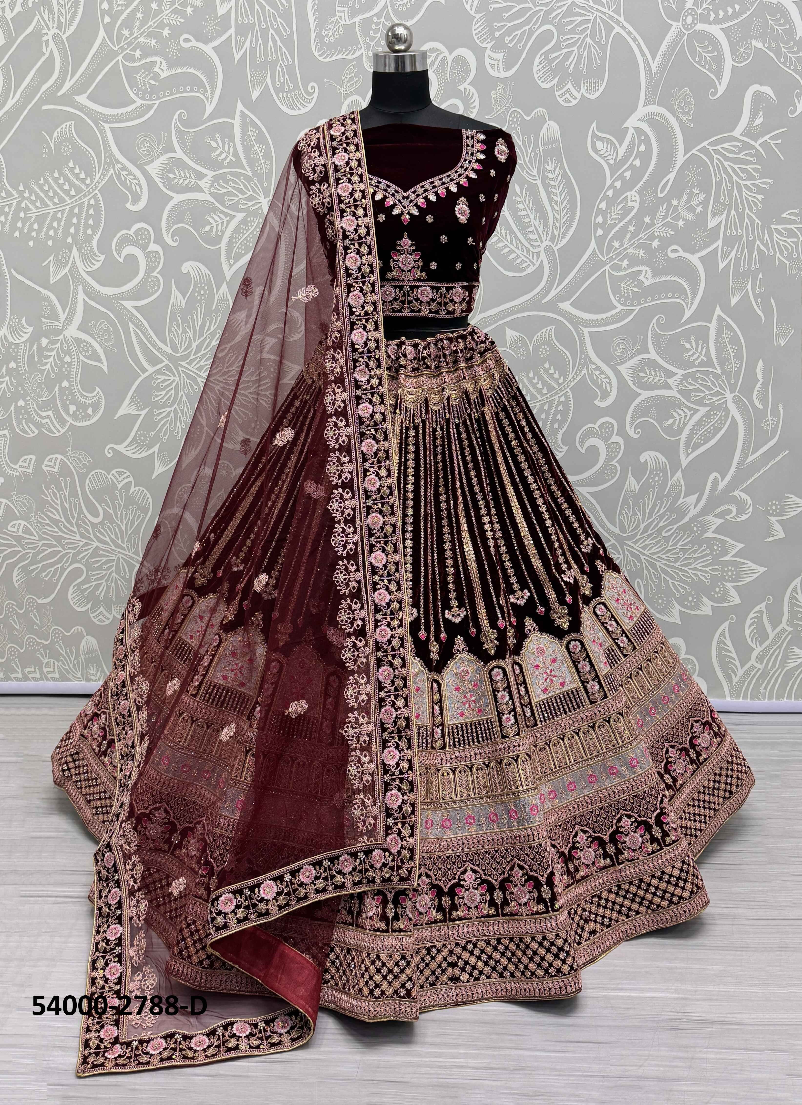 SERIES 2782-2789 - CATALOG # 54000 (SET OF 12 LEHENGAS (SEMI-STITCHED))