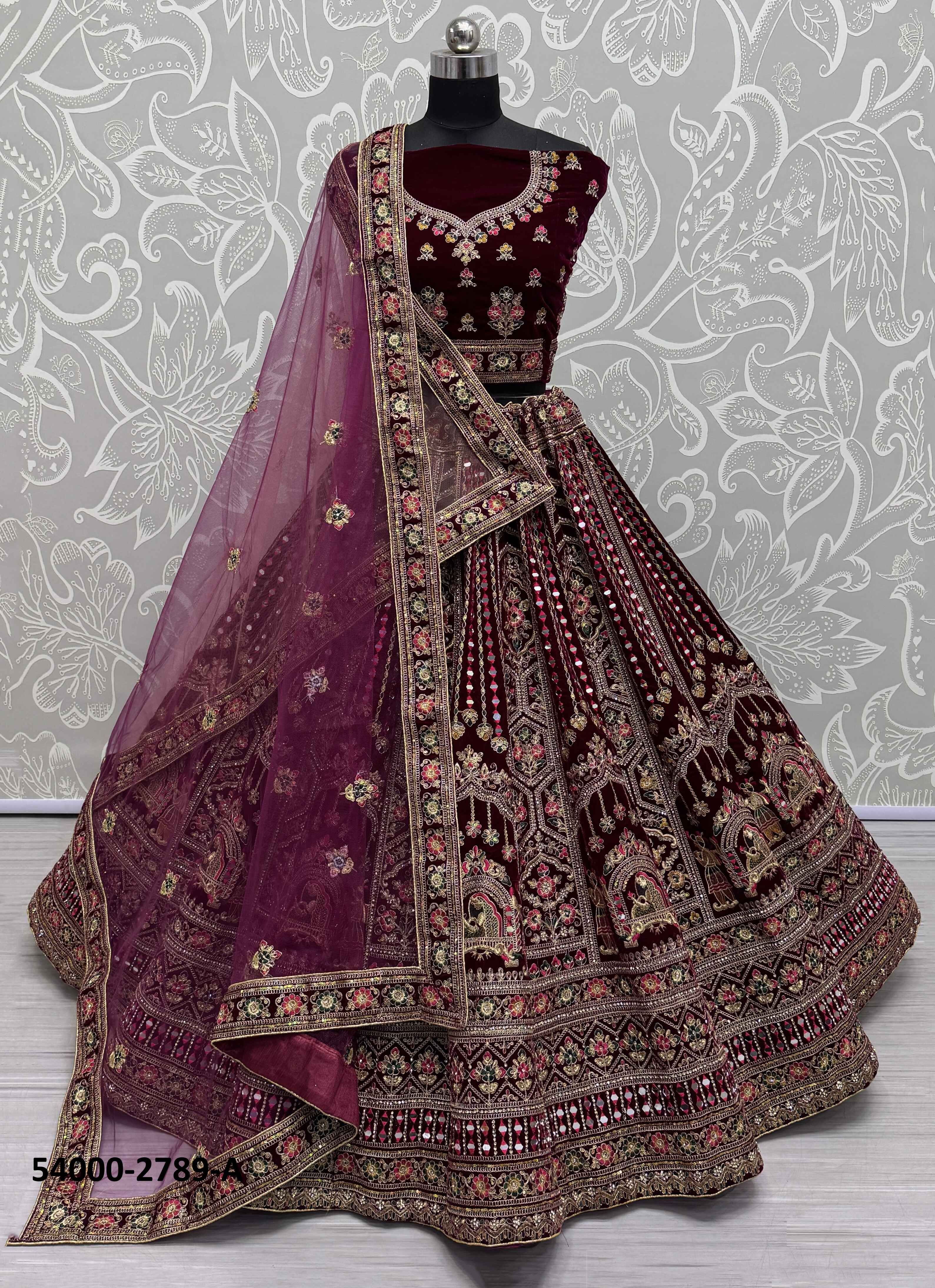 SERIES 2782-2789 - CATALOG # 54000 (SET OF 12 LEHENGAS (SEMI-STITCHED))
