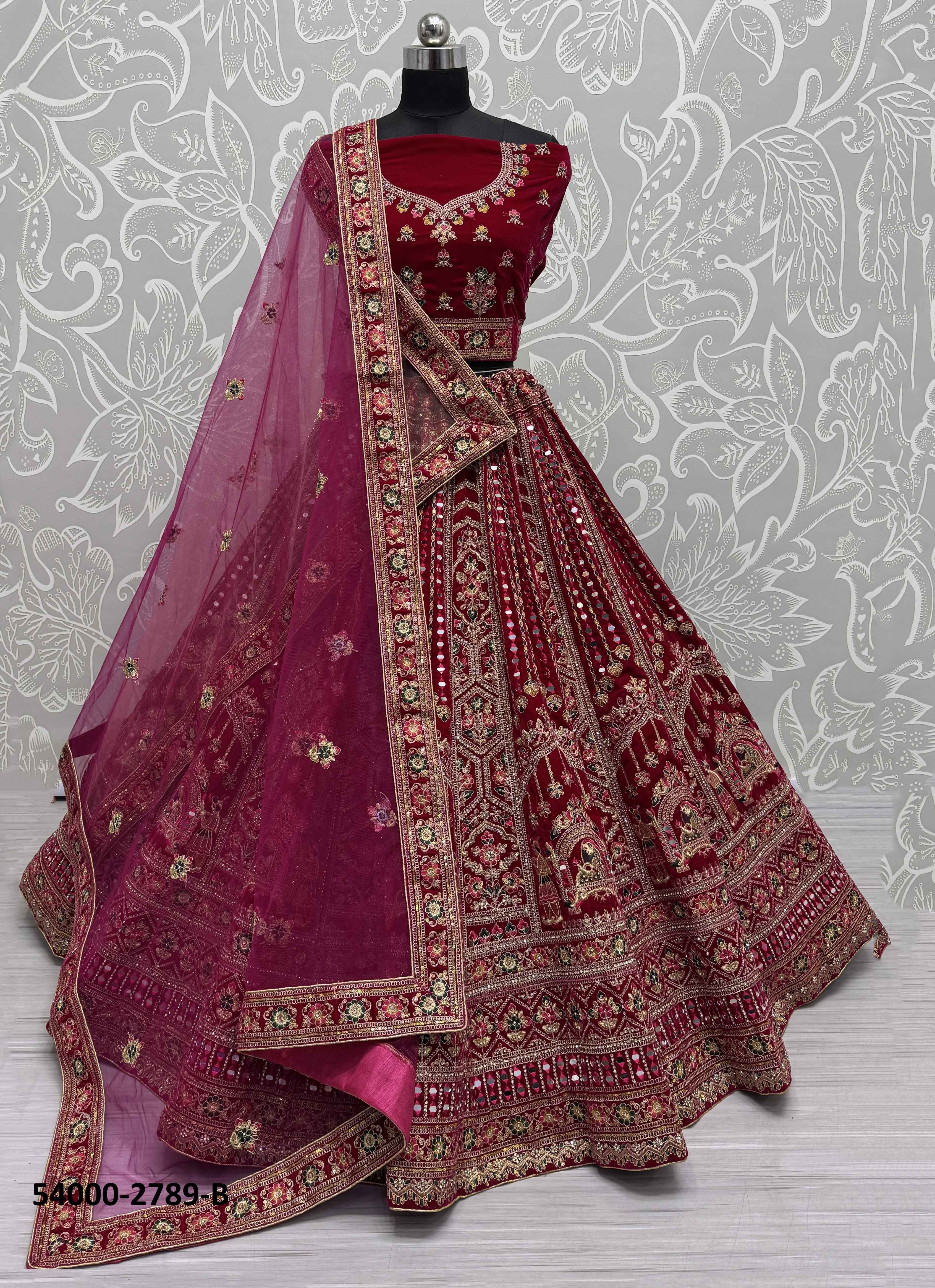 SERIES 2782-2789 - CATALOG # 54000 (SET OF 12 LEHENGAS (SEMI-STITCHED))