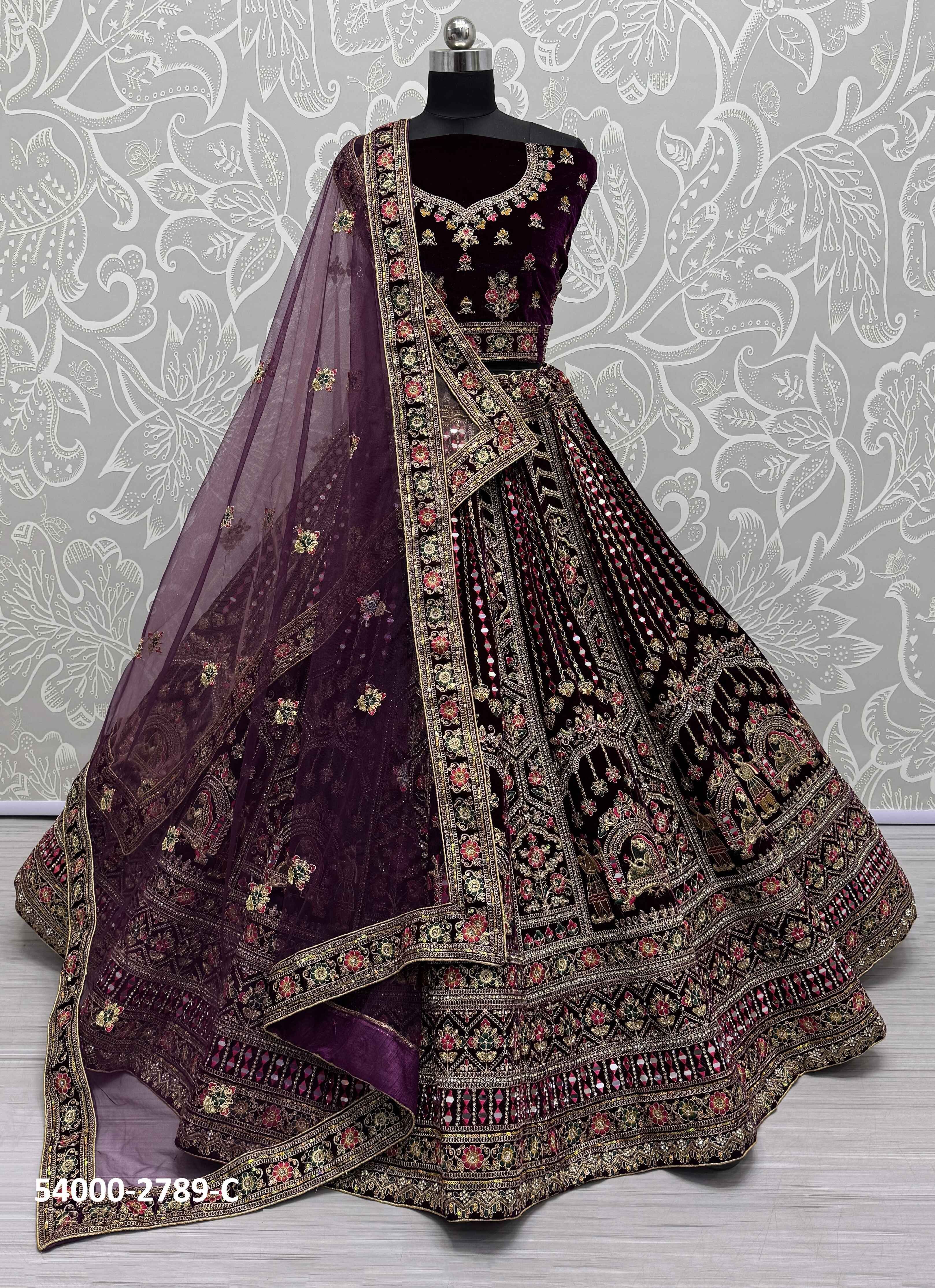 SERIES 2782-2789 - CATALOG # 54000 (SET OF 12 LEHENGAS (SEMI-STITCHED))