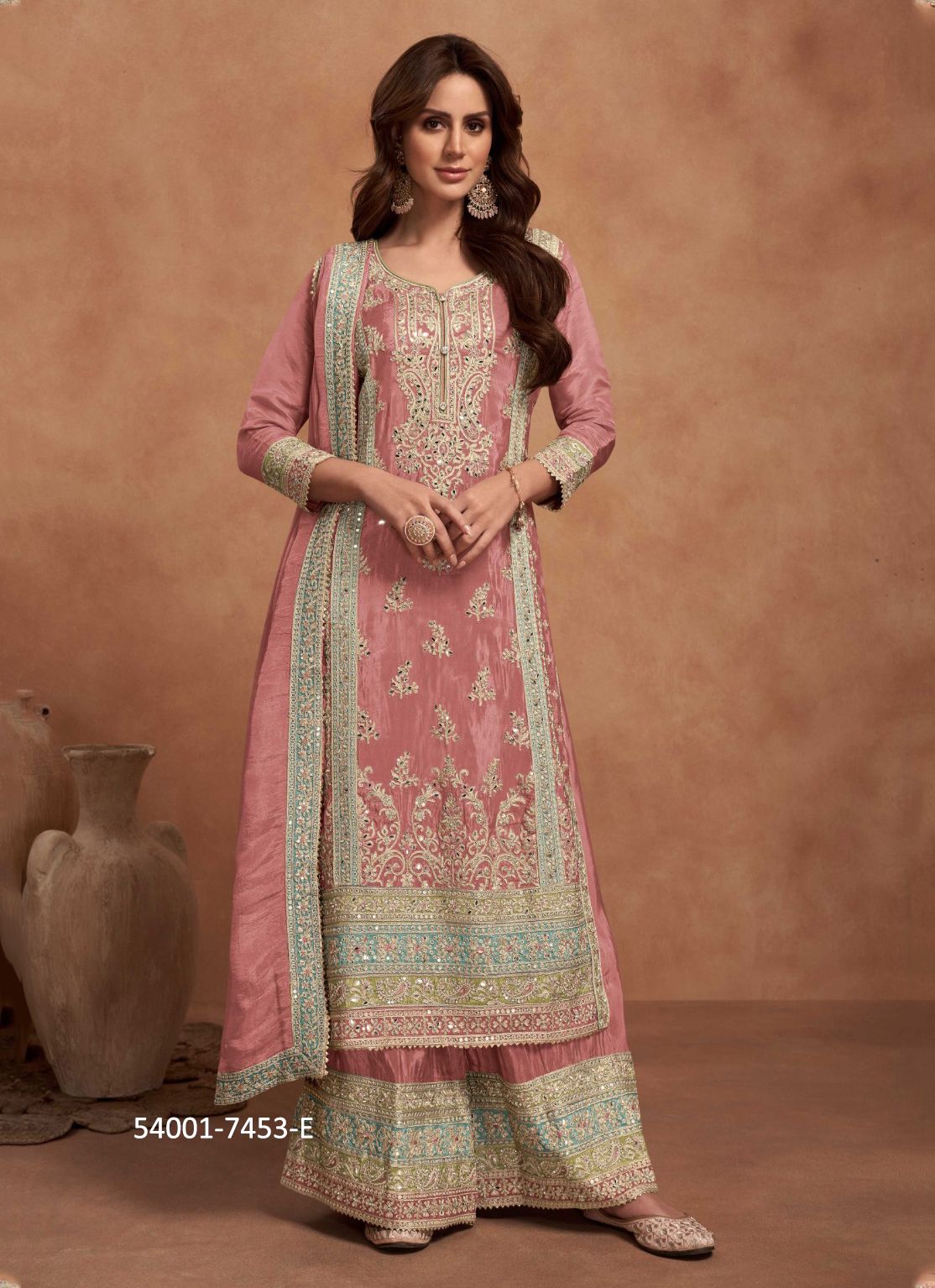 NAZIA GOLD - CATALOG # 54001 (SET OF 4 READYMADE SUITS)