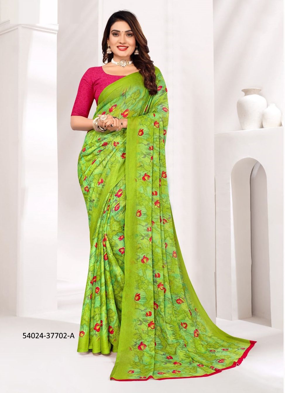 STAR CHIFFON 177 - CATALOG # 54024 (SET OF 12 SAREES)