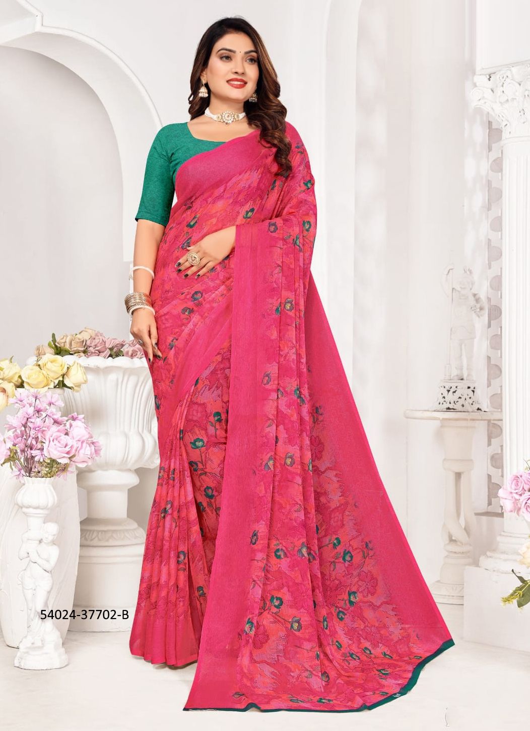 STAR CHIFFON 177 - CATALOG # 54024 (SET OF 12 SAREES)