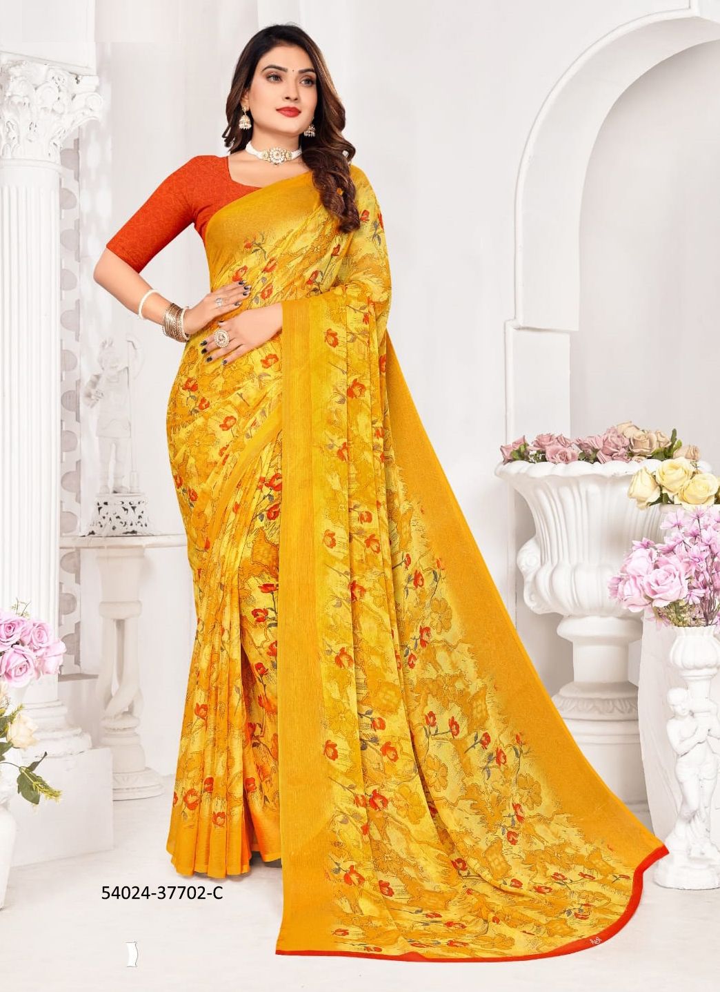 STAR CHIFFON 177 - CATALOG # 54024 (SET OF 12 SAREES)