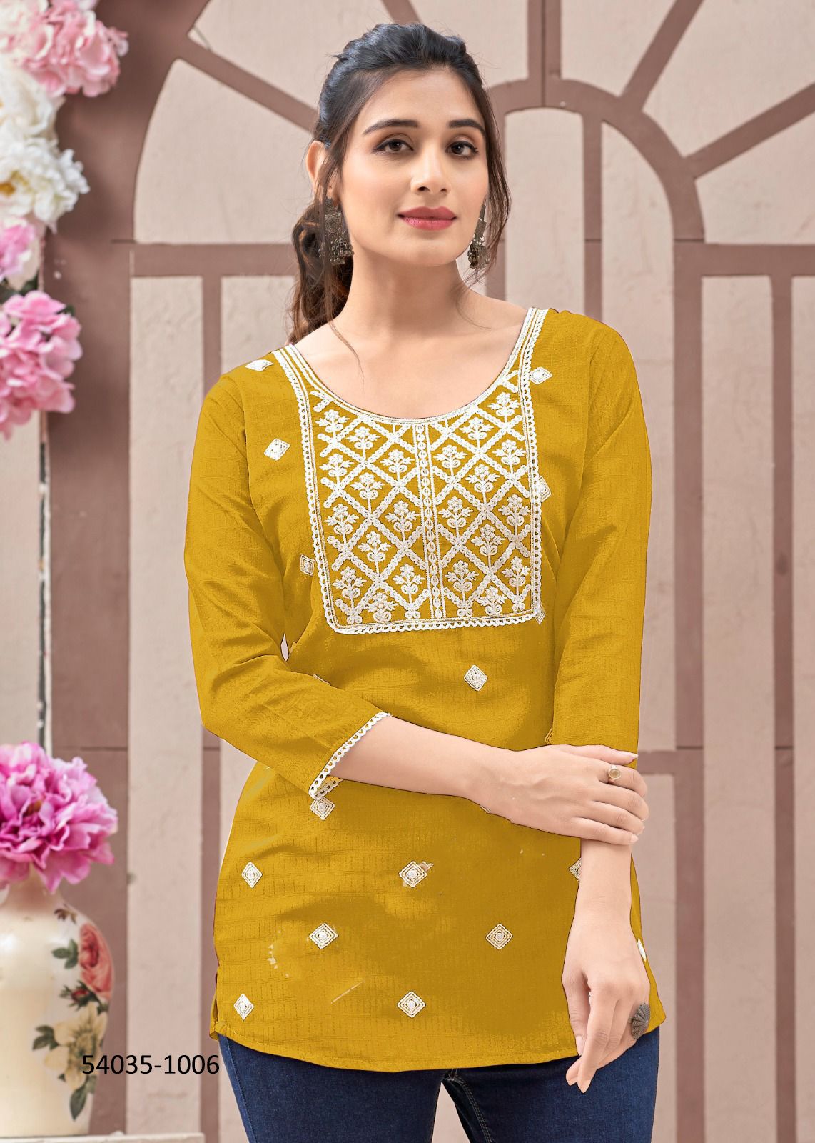RANGRASIYA - CATALOG # 54035 (SET OF 6 READYMADE KURTIS) RANGRASIYA - CATALOG # 54035 (SET OF 6 READYMADE KURTIS)