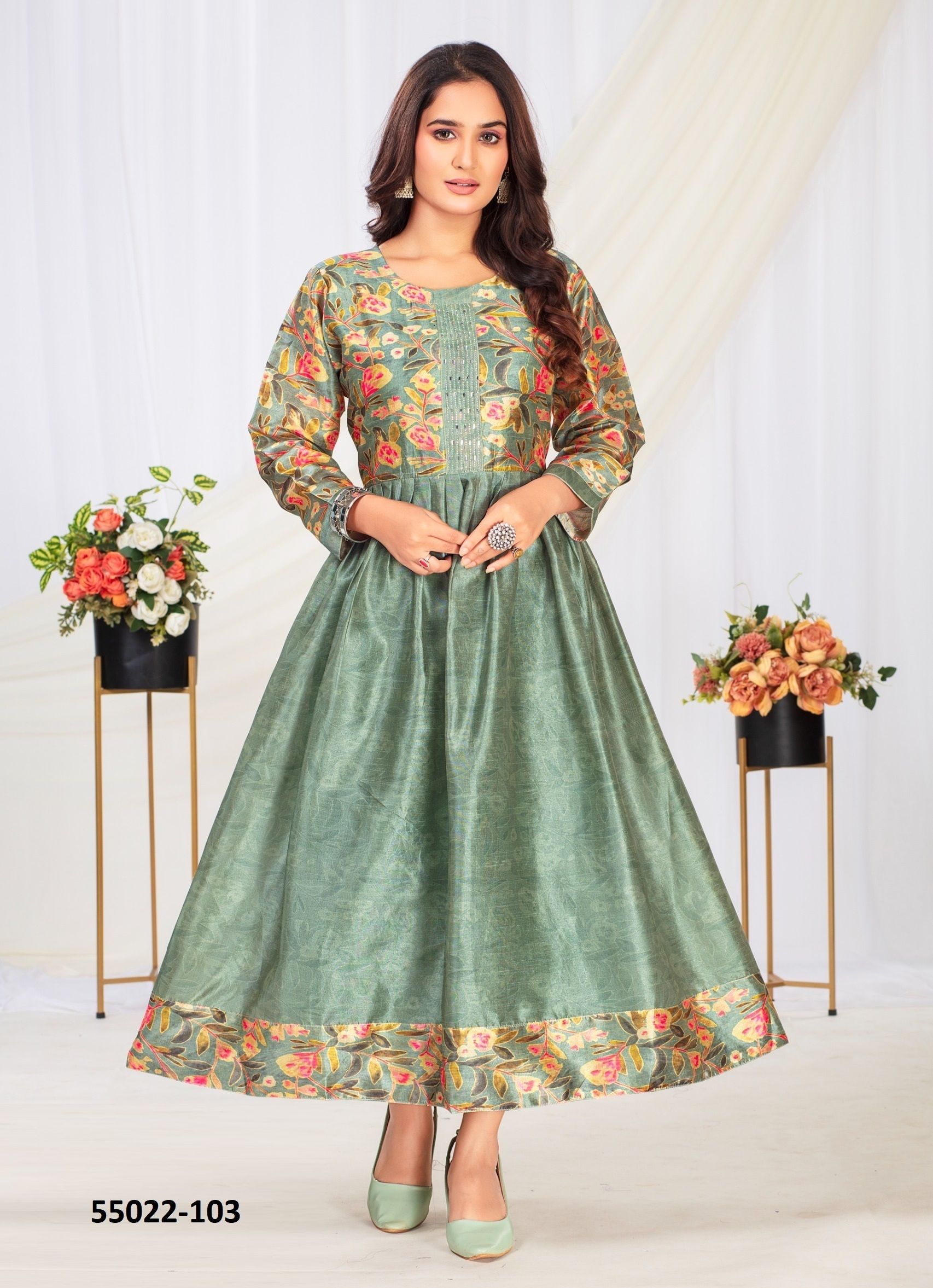 NILOFAR - CATALOG # 55022 (SET OF 6 READYMADE KURTIS) NILOFAR - CATALOG # 55022 (SET OF 6 READYMADE KURTIS)