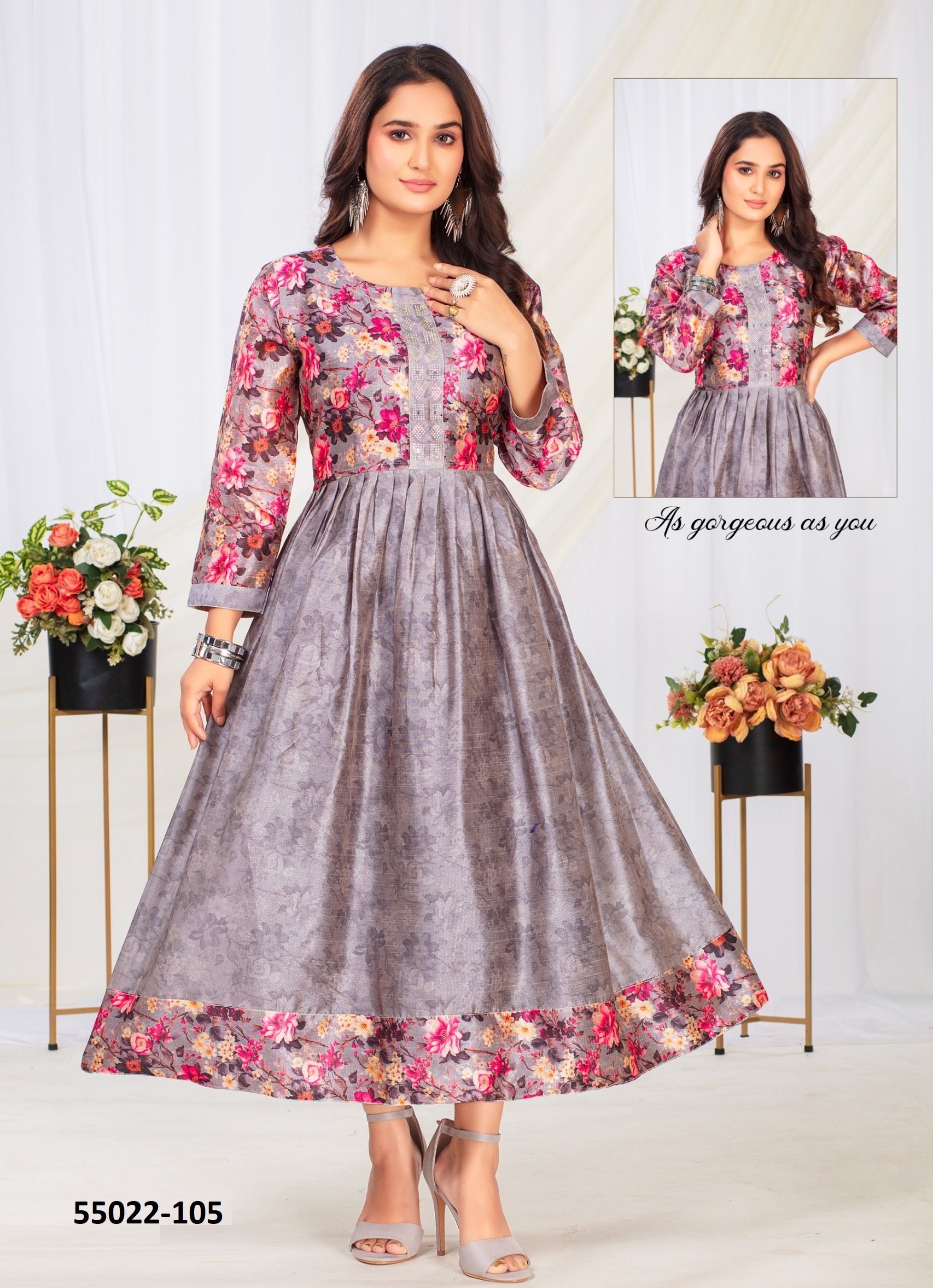 NILOFAR - CATALOG # 55022 (SET OF 6 READYMADE KURTIS) NILOFAR - CATALOG # 55022 (SET OF 6 READYMADE KURTIS)