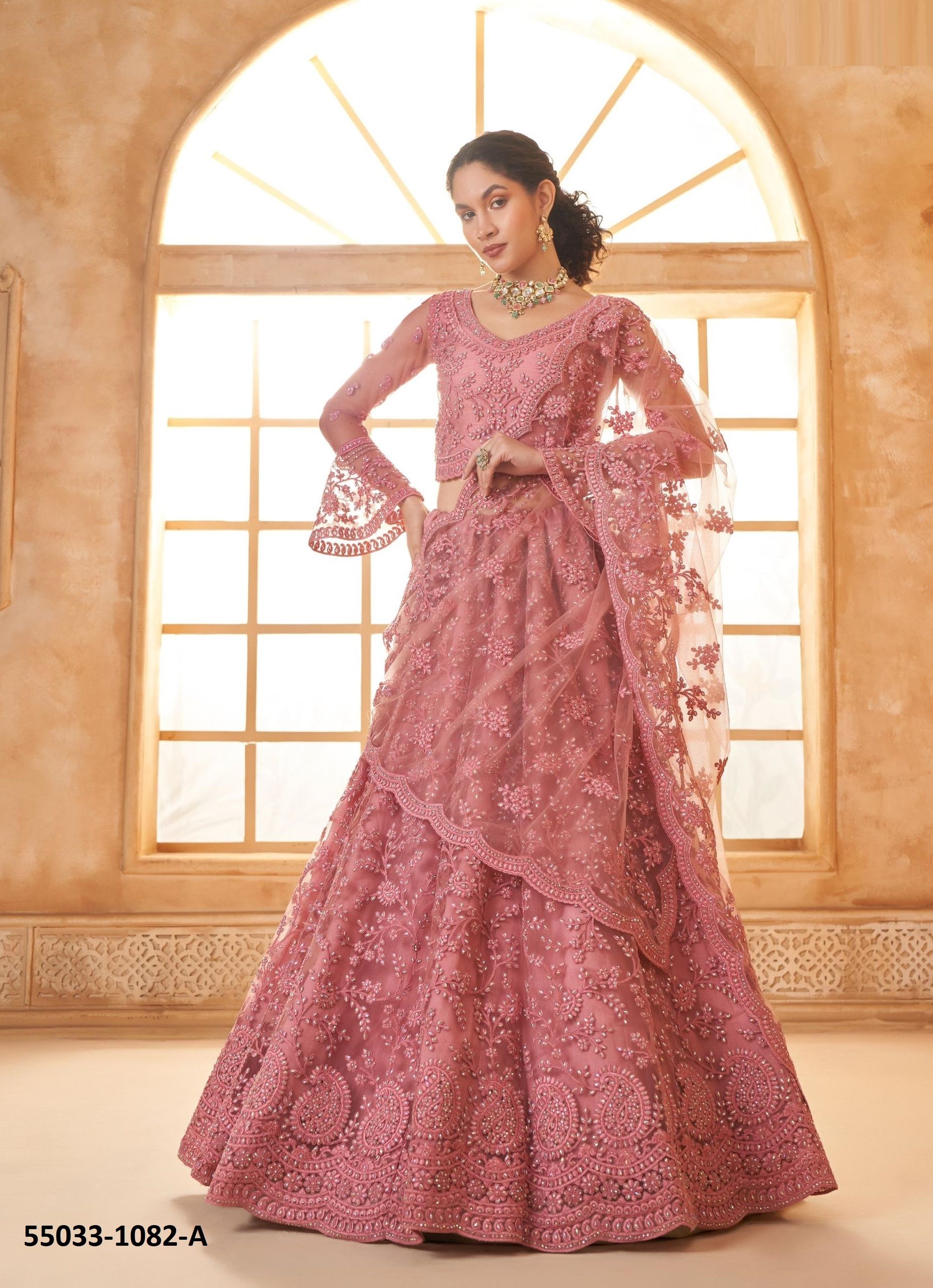 BRIDAL COLOR SAGA 3 - CATALOG # 55033 (SET OF 17 LEHENGAS (SEMI-STITCHED)) BRIDAL COLOR SAGA 3 - CATALOG # 55033 (SET OF 17 LEHENGAS (SEMI-STITCHED))