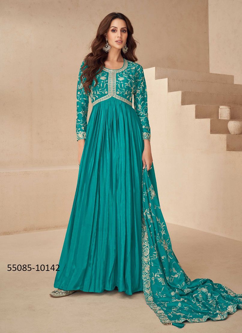 KESARIYA - CATALOG # 55085 (SET OF 4 READYMADE GOWNS)