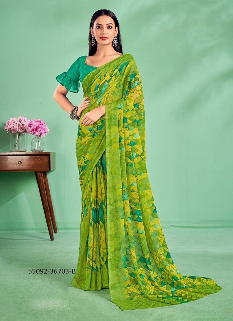STAR CHIFFON 172 - CATALOG # 55092 (SET OF 12 SAREES) STAR CHIFFON 172 - CATALOG # 55092 (SET OF 12 SAREES)