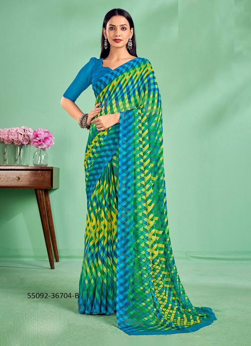 STAR CHIFFON 172 - CATALOG # 55092 (SET OF 12 SAREES) STAR CHIFFON 172 - CATALOG # 55092 (SET OF 12 SAREES)