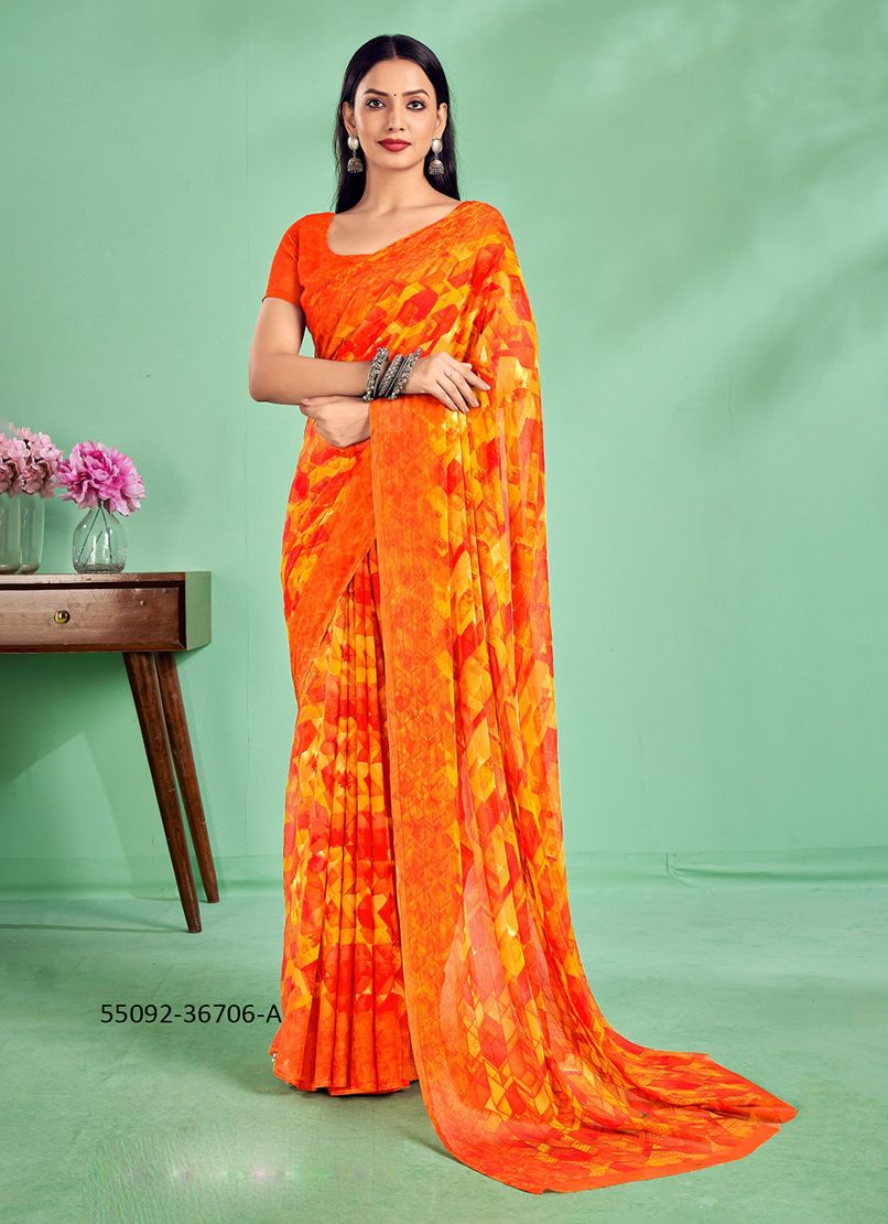 STAR CHIFFON 172 - CATALOG # 55092 (SET OF 12 SAREES) STAR CHIFFON 172 - CATALOG # 55092 (SET OF 12 SAREES)