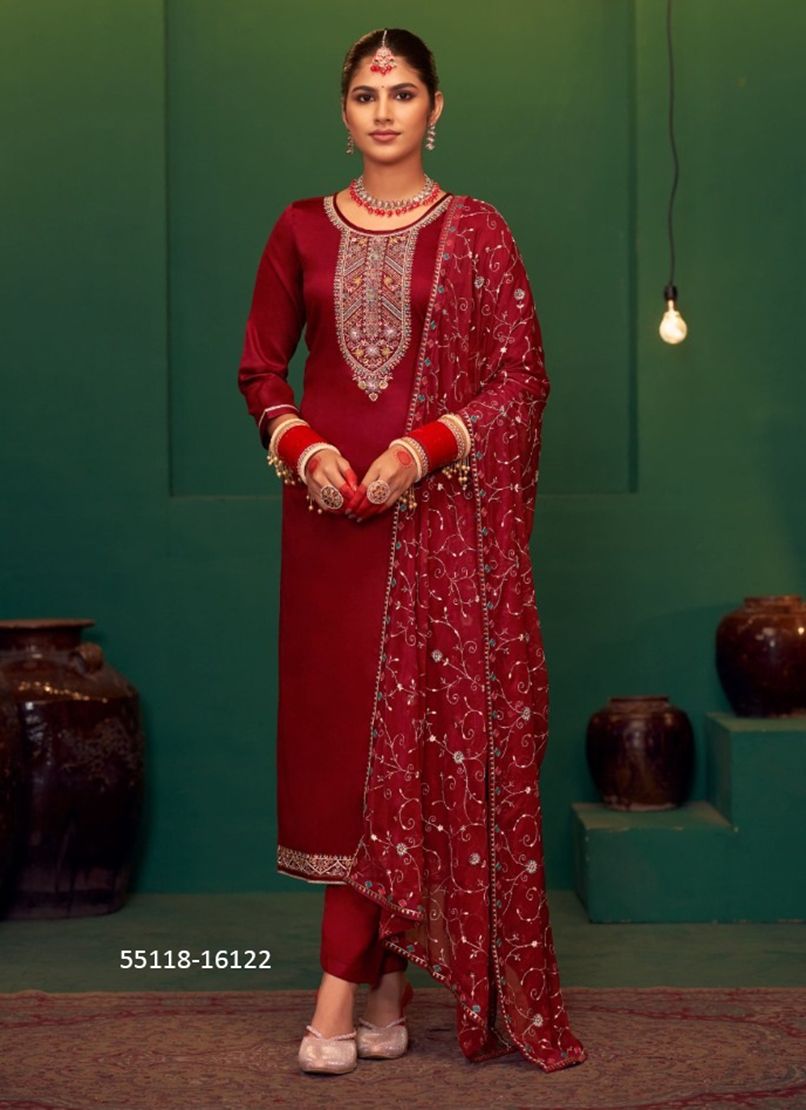 KEERAT 9 - CATALOG # 55118 (SET OF 6 SEMI-STITCHED SUITS) KEERAT 9 - CATALOG # 55118 (SET OF 6 SEMI-STITCHED SUITS)