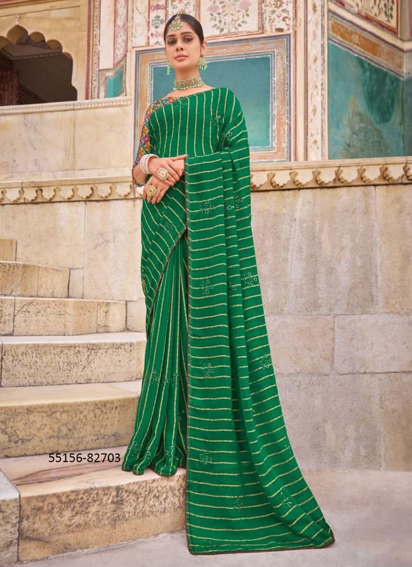 RAJ RANI 2 - CATALOG # 55156 (SET OF 12 SAREES)