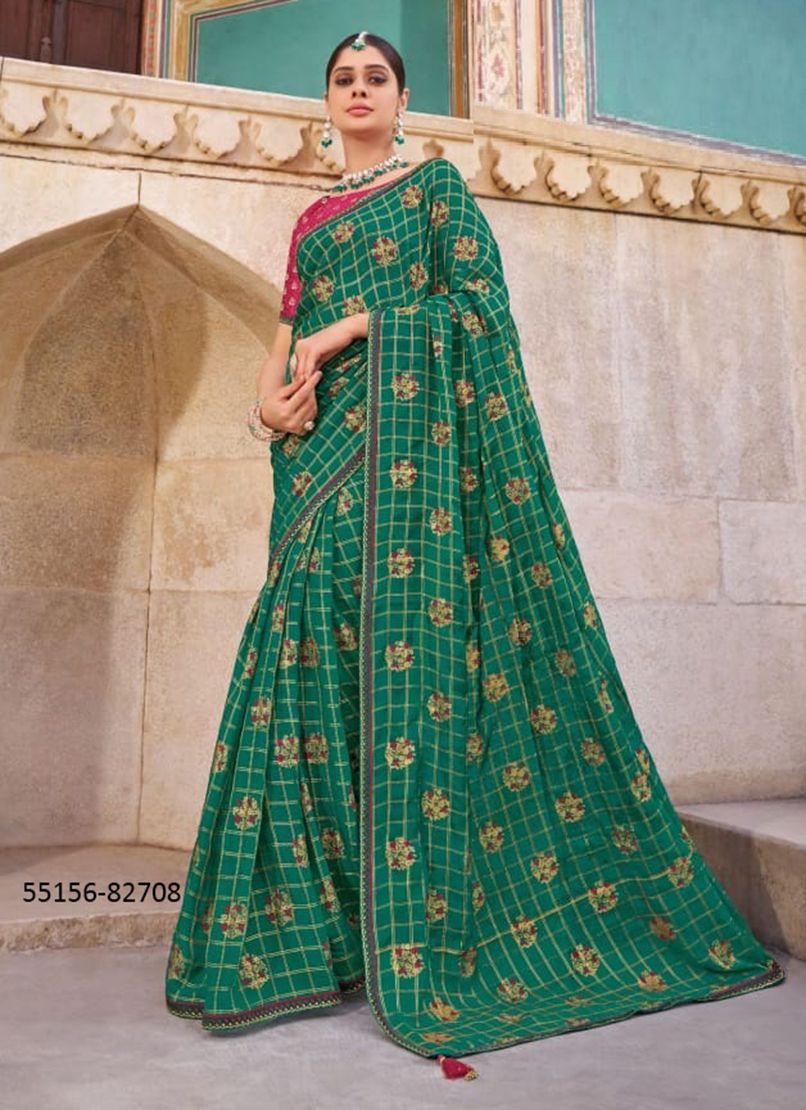 RAJ RANI 2 - CATALOG # 55156 (SET OF 12 SAREES)