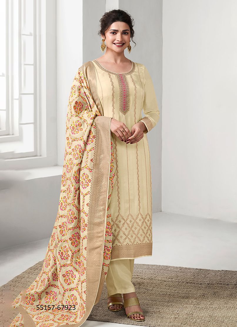 SANAYA 2 - CATALOG # 55157 (SET OF 6 SEMI-STITCHED SUITS)